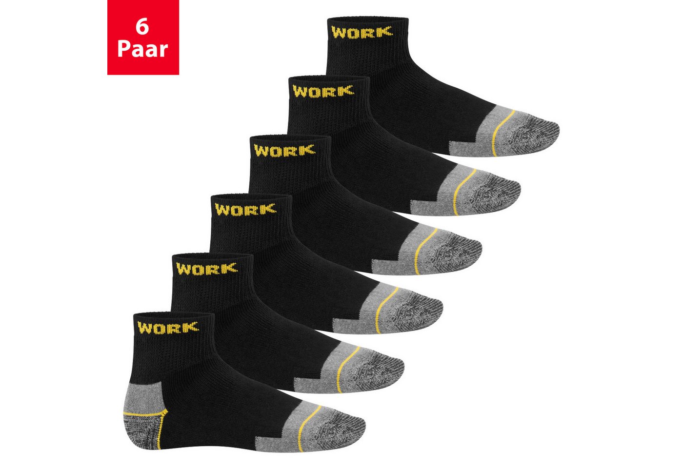 MT Arbeitssocken Herren robuste Arbeits- & Freizeit Kurzschaft Socken (6/12 Paar)