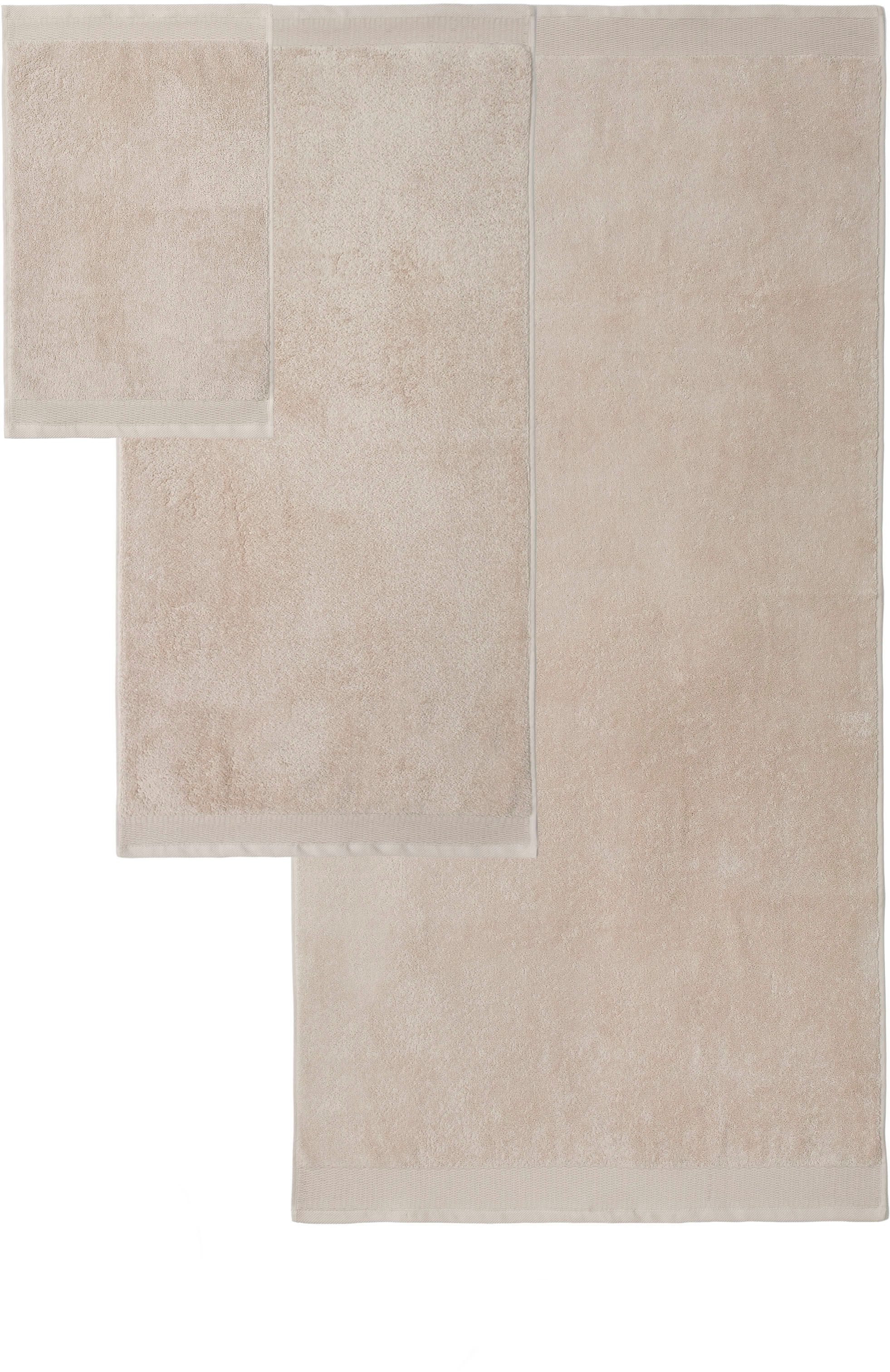 OTTO home Handtuch Set Fenya, flauschig und weich, Premium Handtücher, 550 gr/m², Walkfrottier (Set, 6-St), mit Bordüre, Set, 100% Baumwolle, Hotel-Qualität, 5 Jahre Garantie