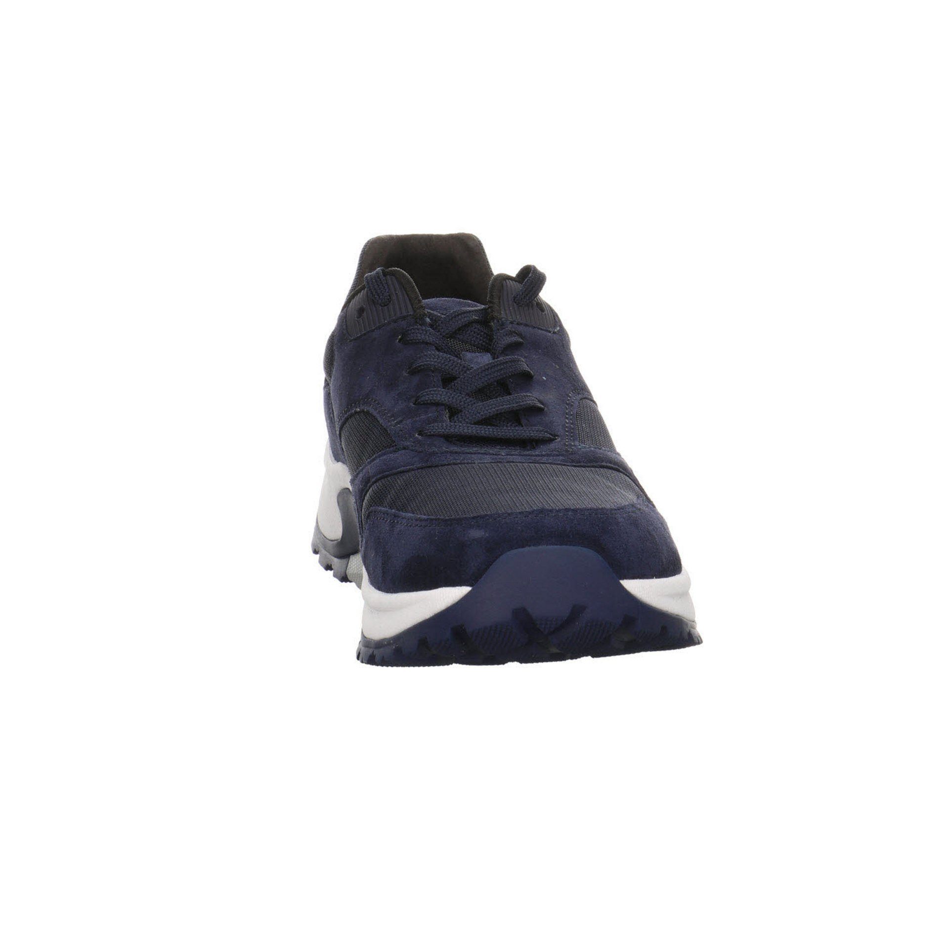 dunkel Leder-/Textilkombination Schnürschuh blau Pius Sneaker Sneaker Herren Gabor Schuhe Rollingsoft