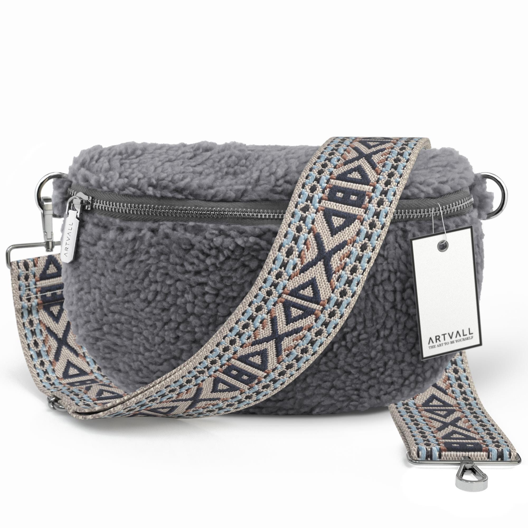 ARTVALL Umhängetasche Teddy Handtasche Damen Bag Brusttasche Stahlblau (Tas günstig online kaufen