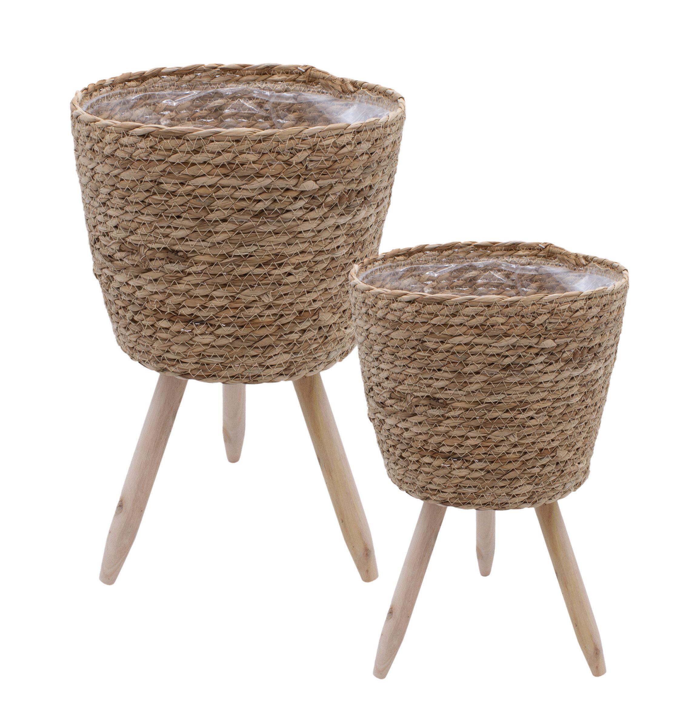 Spetebo Blumentopf 2er Set Weide Pflanztopf günstig online kaufen