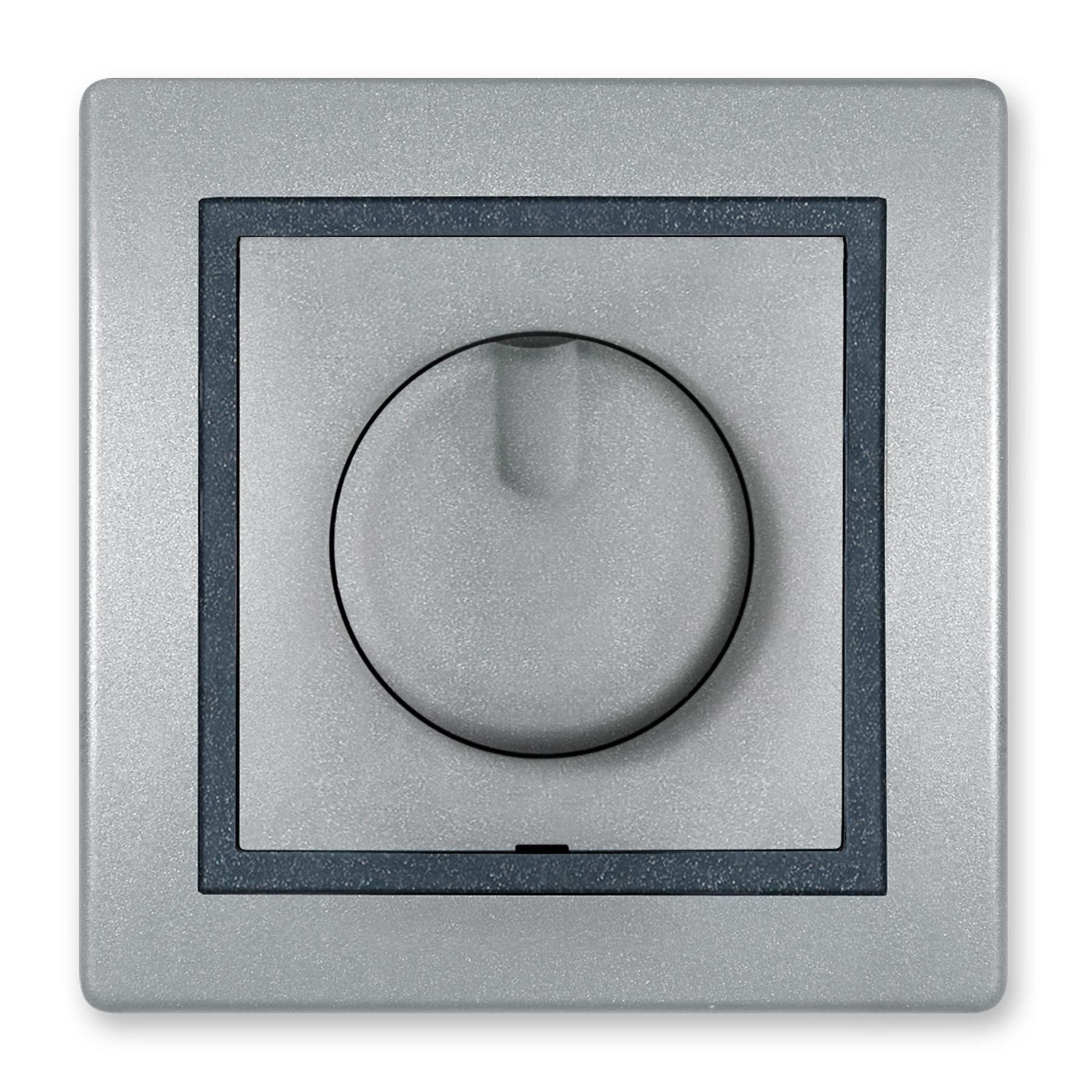 Aling Conel Drehdimmer Dimmer mit Ein/Aus Schalter 40-400VA Silber (Packung)