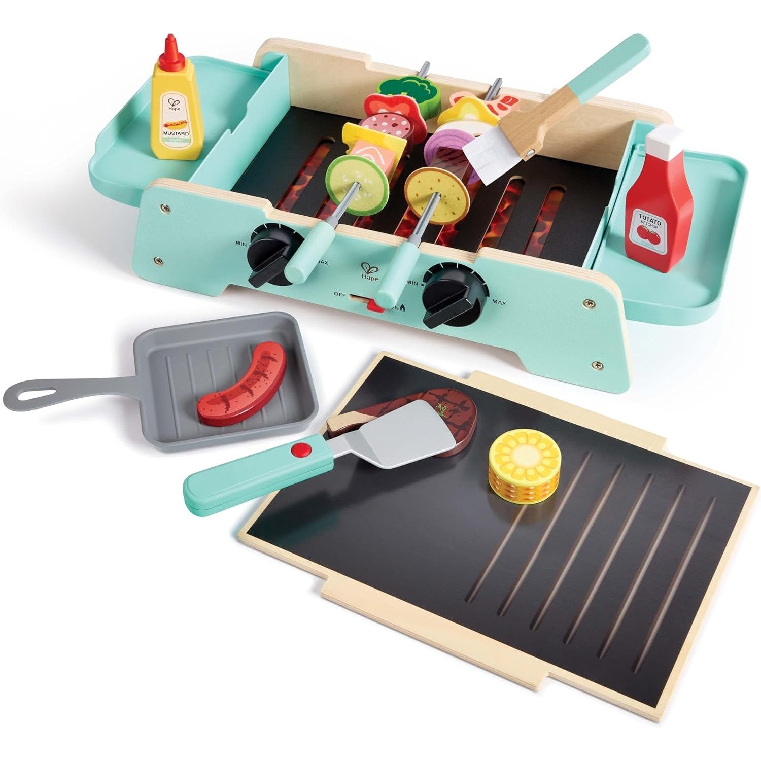 Hape Kinder-Grill E3214 Grill mit gusseiserner Pfanne