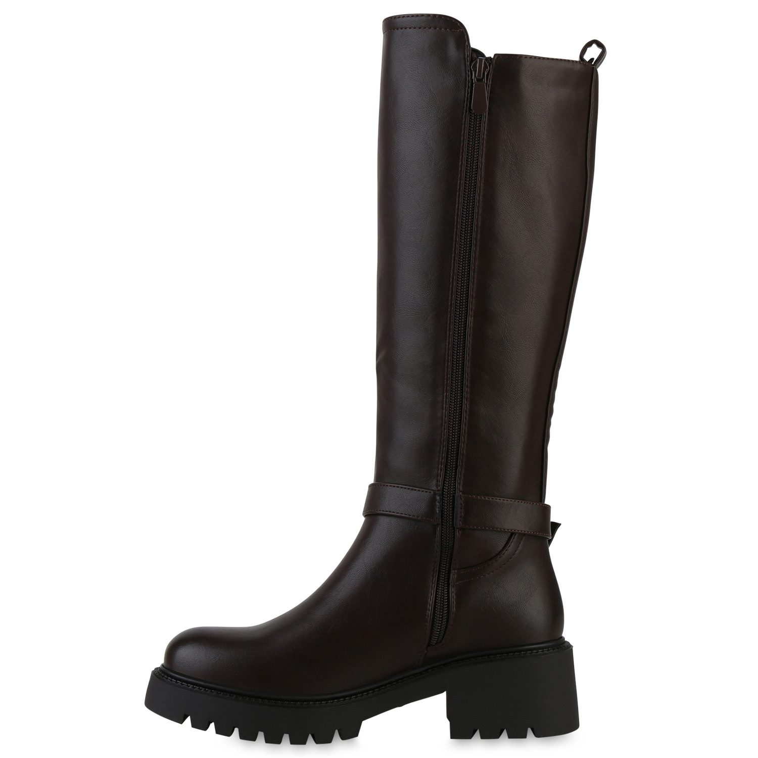 VAN HILL 841838 Stiefel Damen Leicht Gefütterte Bikerstiefel Stiefel Profil günstig online kaufen