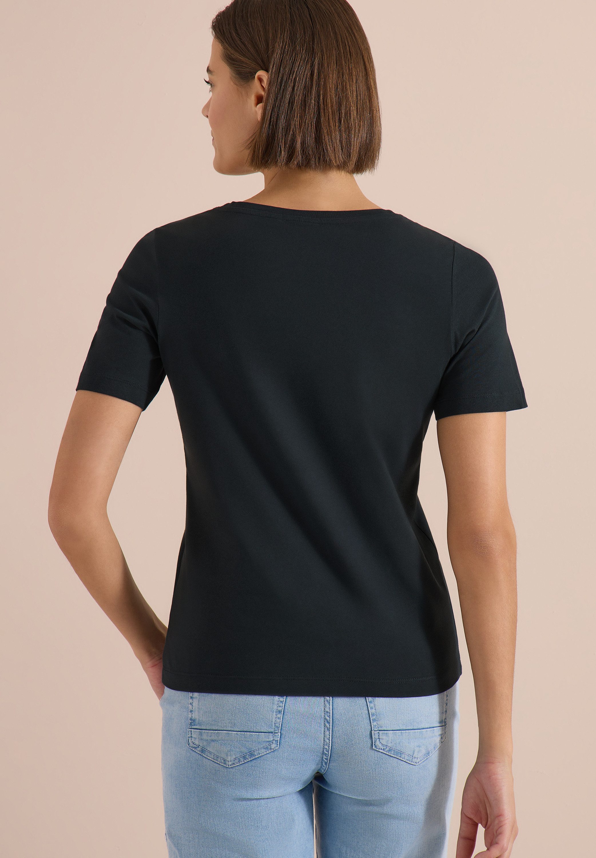 CECIL Print-Shirt Style Lea Sommershirt, Rundhals, Baumwolle, bedruckt