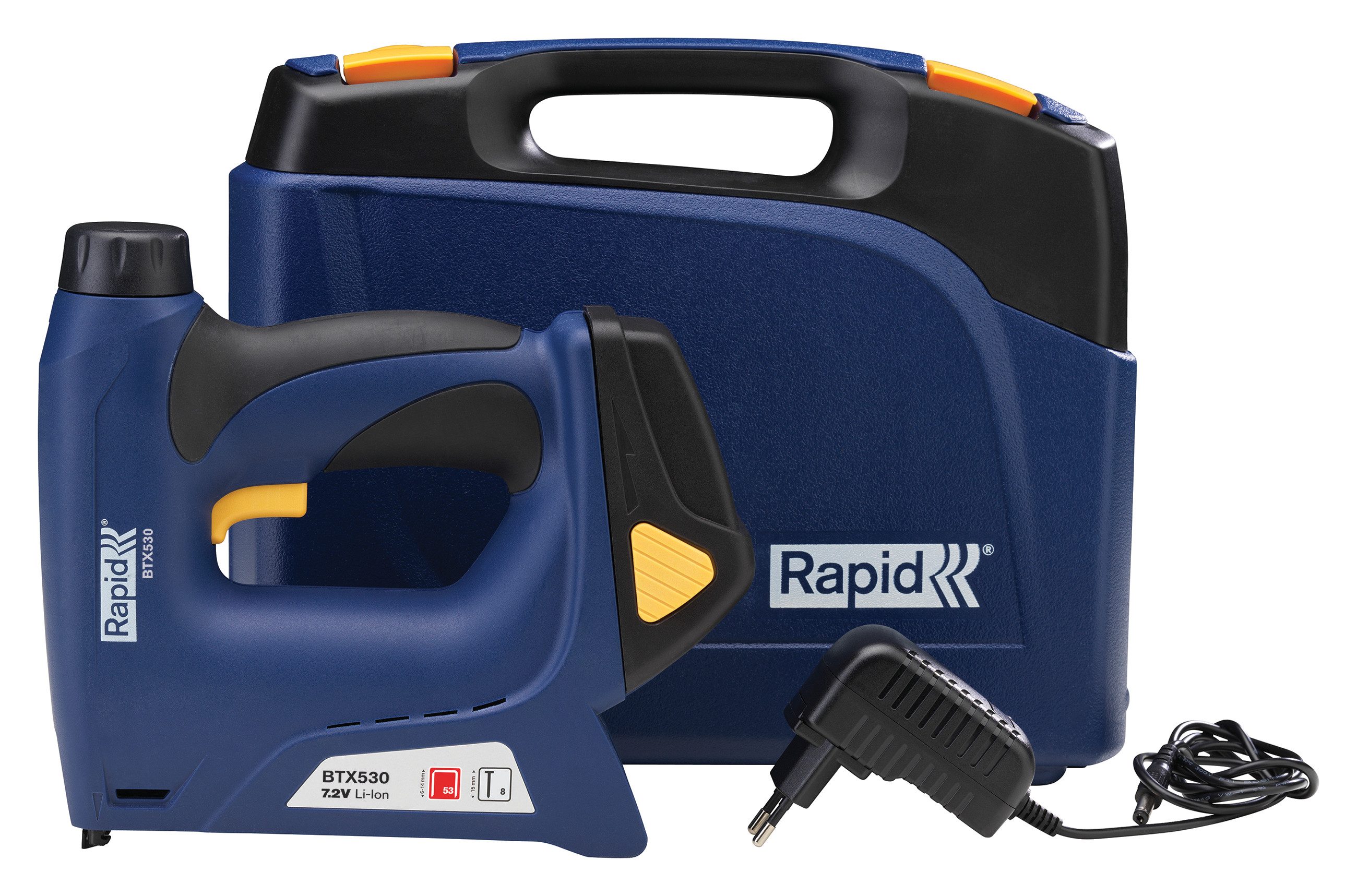 Rapid Elektro-Tacker BTX530 Akku-Tacker Klammergerät Typ 53 Nägel Typ 8 im Koffer