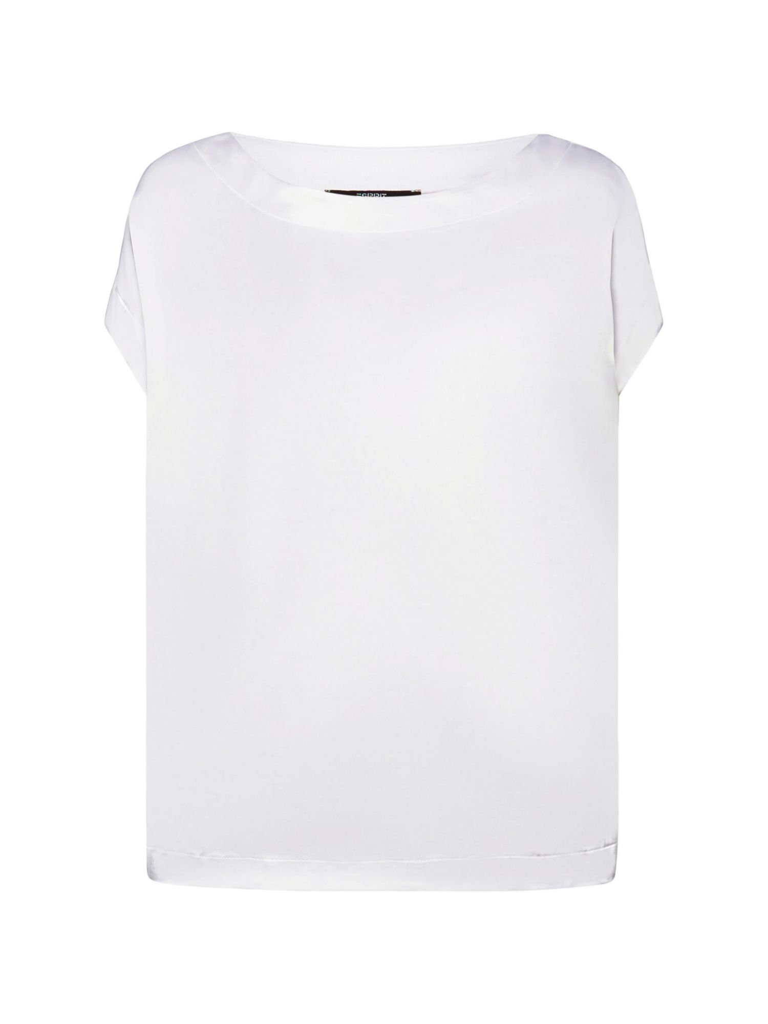 LENZING™ aus T-Shirt T-Shirt Materialmix, WHITE Esprit Collection ECOVERO™ (1-tlg)