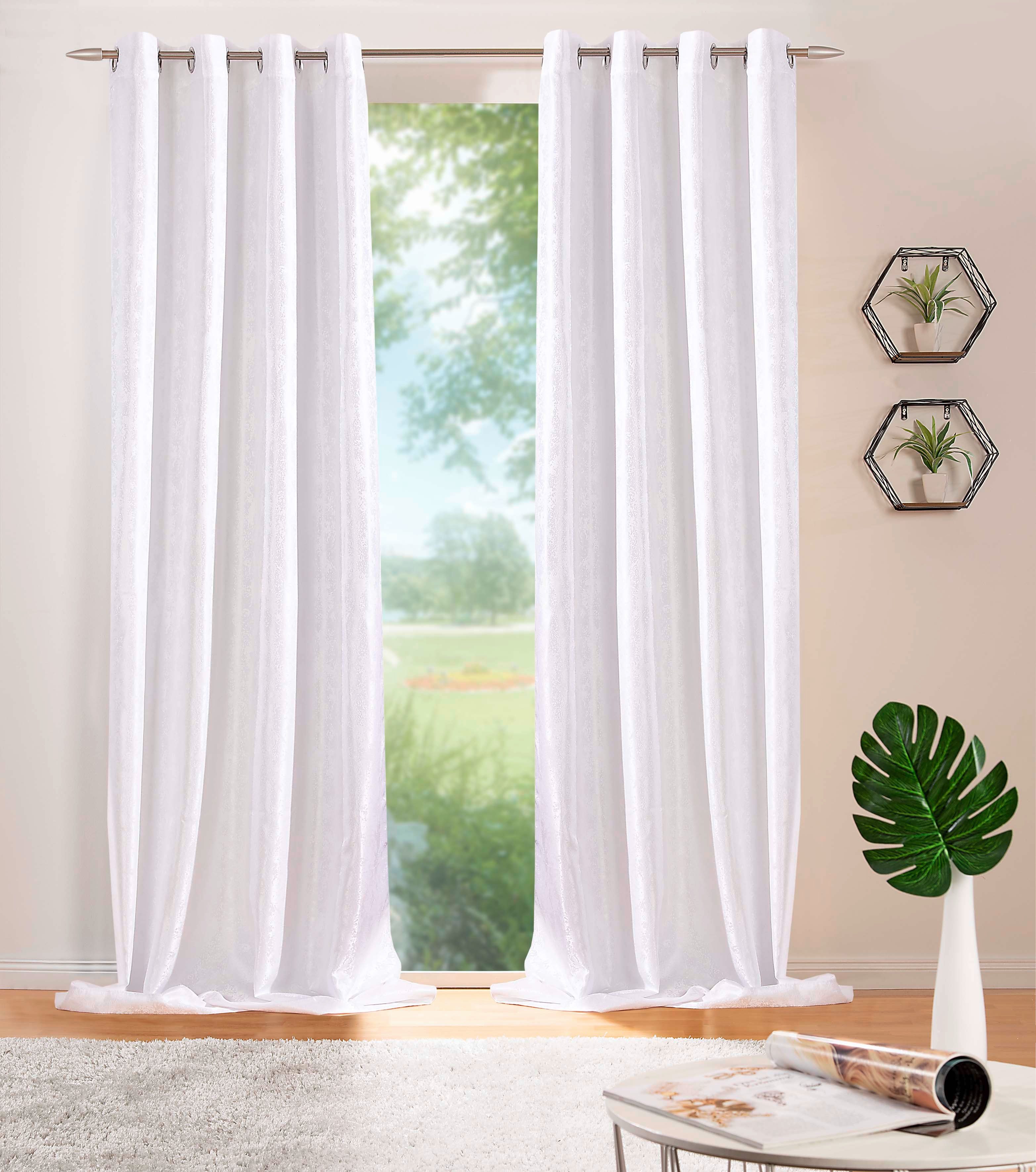 DecoHome24 Gardine Brillant Meliert, Ösen (2 günstig online kaufen