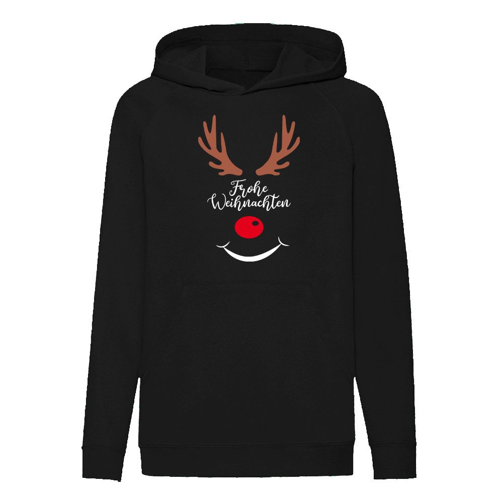 G-graphics Hoodie Rentier – Frohe Weihnachten Kinder Hoodie / Kapuzenpullover mit Weihnachtsmotiv