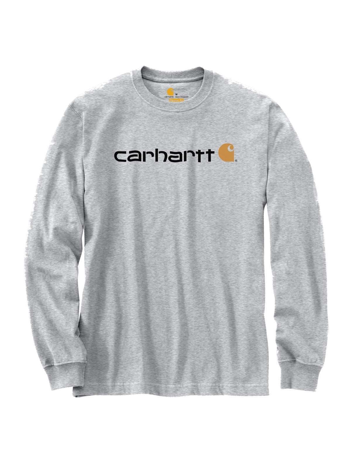 Carhartt Langarmshirt Carhartt Long-Sleeve Logo grau