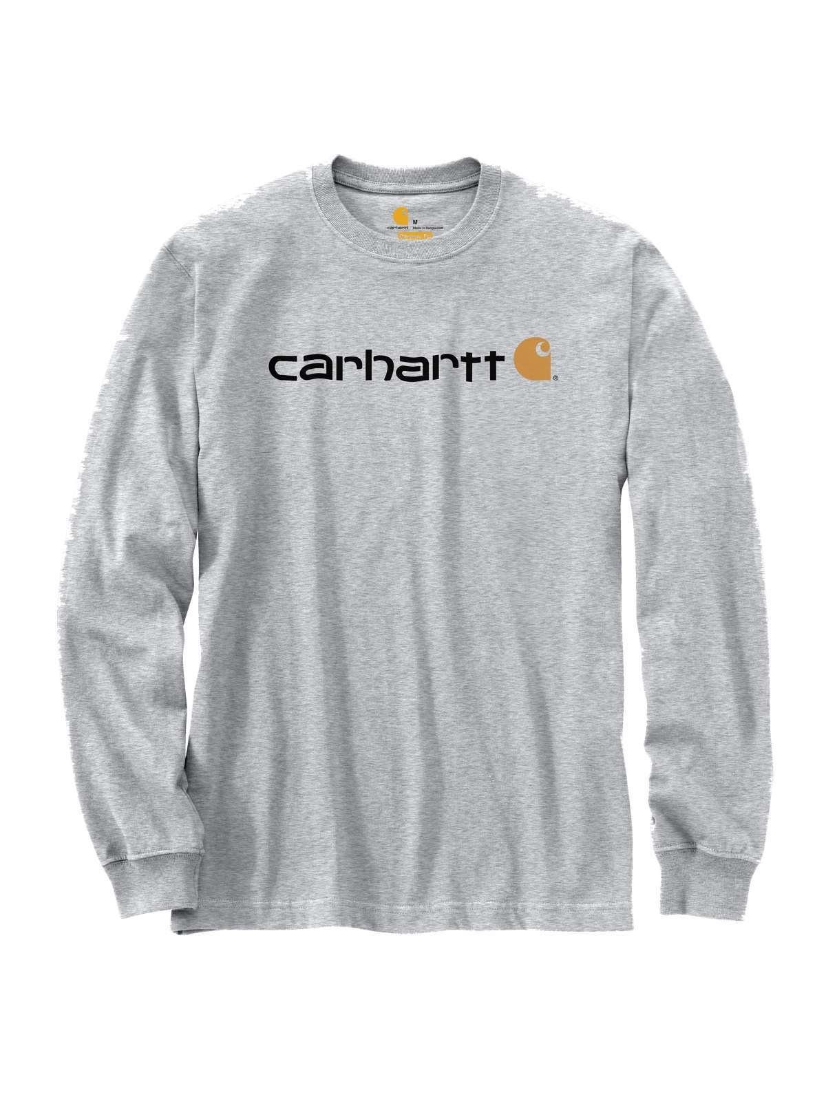 Carhartt Langarmshirt Carhartt Long-Sleeve Logo grau günstig online kaufen