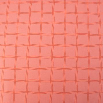 SCHÖNER LEBEN. Stoff Tischdeckenstoff besch. Baumwolle Enduit Gitter Karo rosa 1,45m, abwaschbar