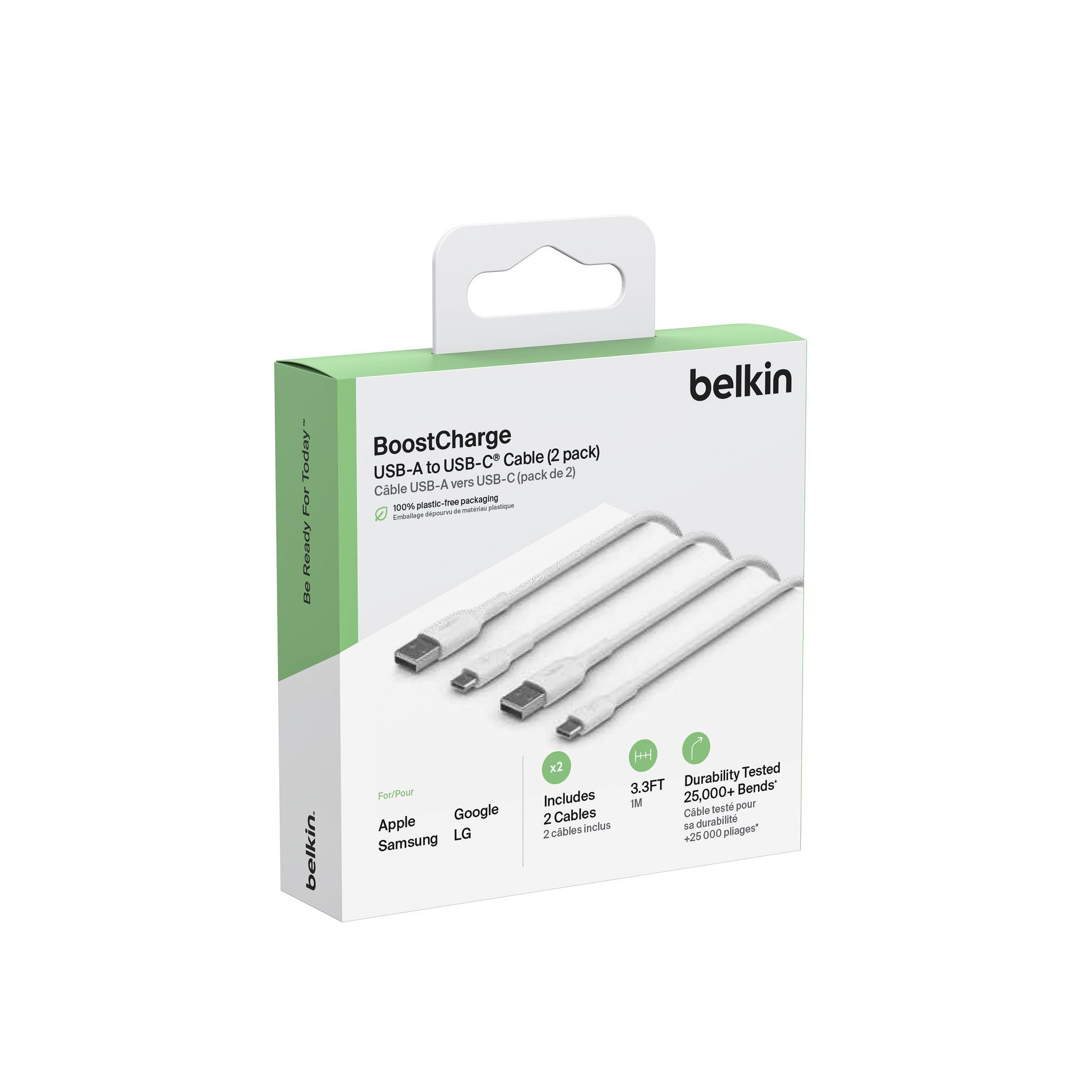 Belkin BoostCharge USB-A zu USB-C PVC-Kabel 1m USB-Kabel, USB Typ A, USB Typ C, (100 cm)