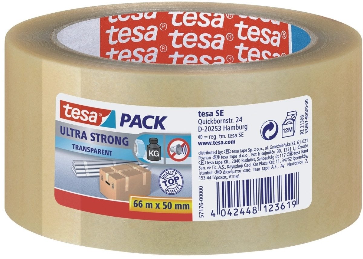 Paket-Klebeband Packband tesapack ultra strong 50mmx66m transparent