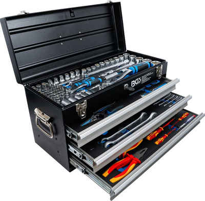 BGS technic Werkzeugset »BGS 3350 Elektriker Werkzeugkoffer aus Metall mit 3 Schubladen 147 Werkzeuge«, (147-St), inkl. Aufbewahrungskoffer