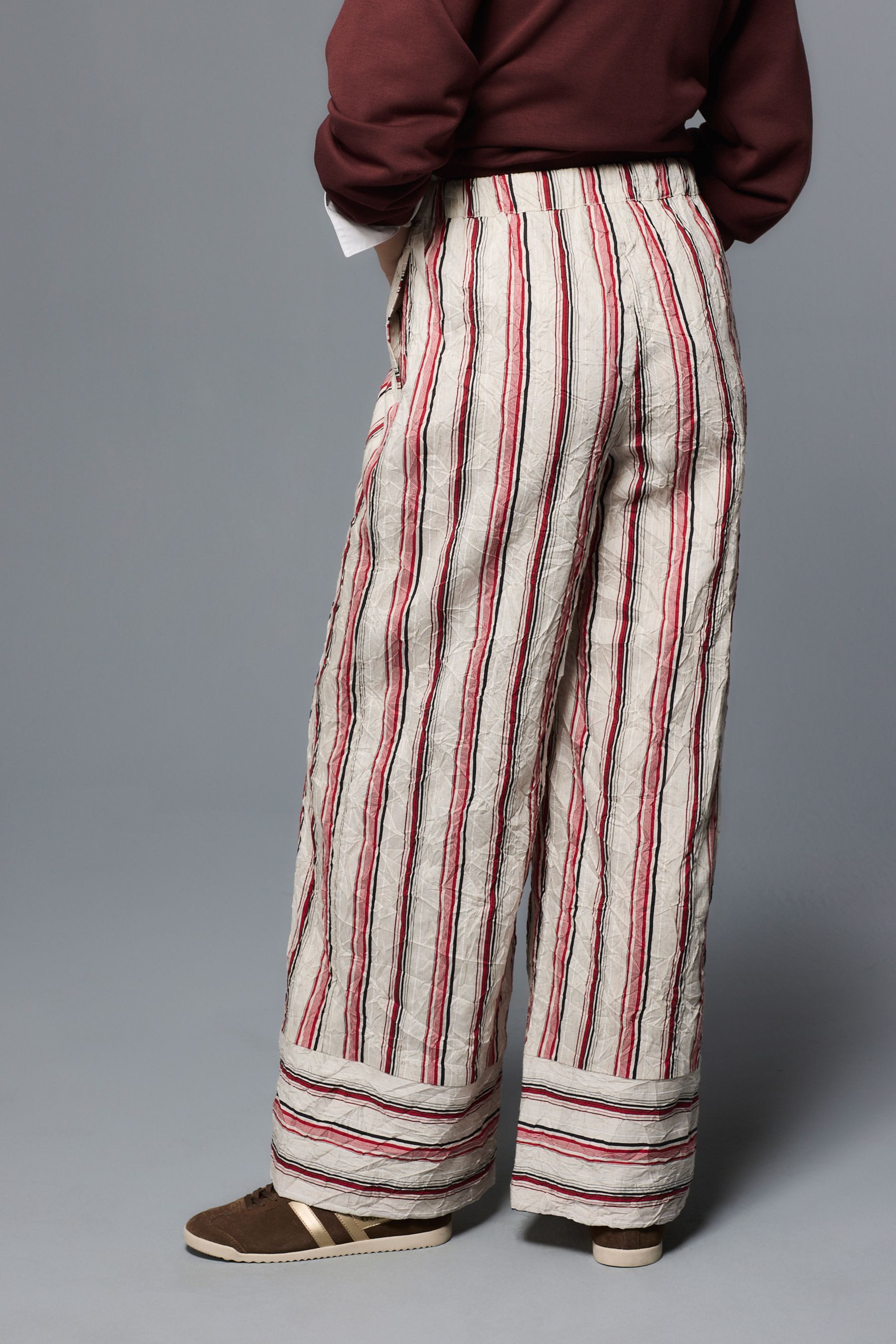 Next Palazzohose Schlupfhose in Knitteroptik, Kurzgröße (1-tlg)