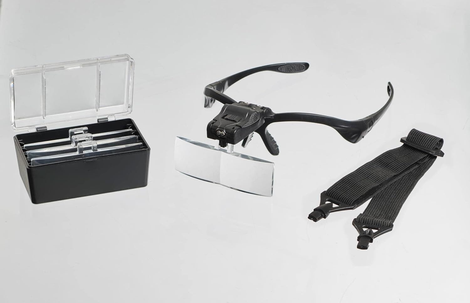Westfalia Werkzeug Brillengestell Westfalia LED-Lupe mit 5 Vergrößerungen - Brille - Schutz, Mit LED Licht