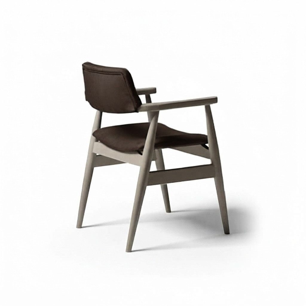 Xlmoebel Sitzgruppe Graue Holzstühle mit Polsterung für Küche und Esszimmer, (Stuhl-Set, 2-tlg., 2er Set Stühle), Hergestellt in Europa