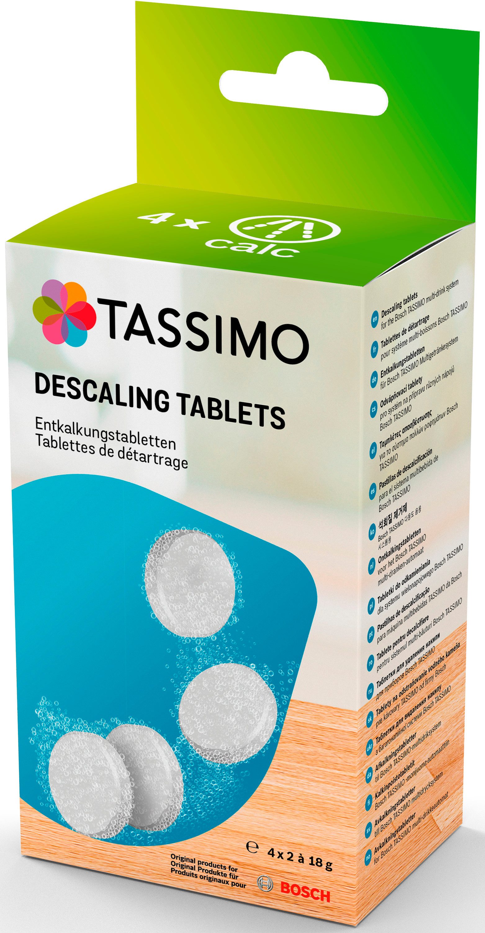 BOSCH TCZ6008 Entkalker (8-St. Entkalkungstabletten geeignet für alle Tassimo Baureihen)