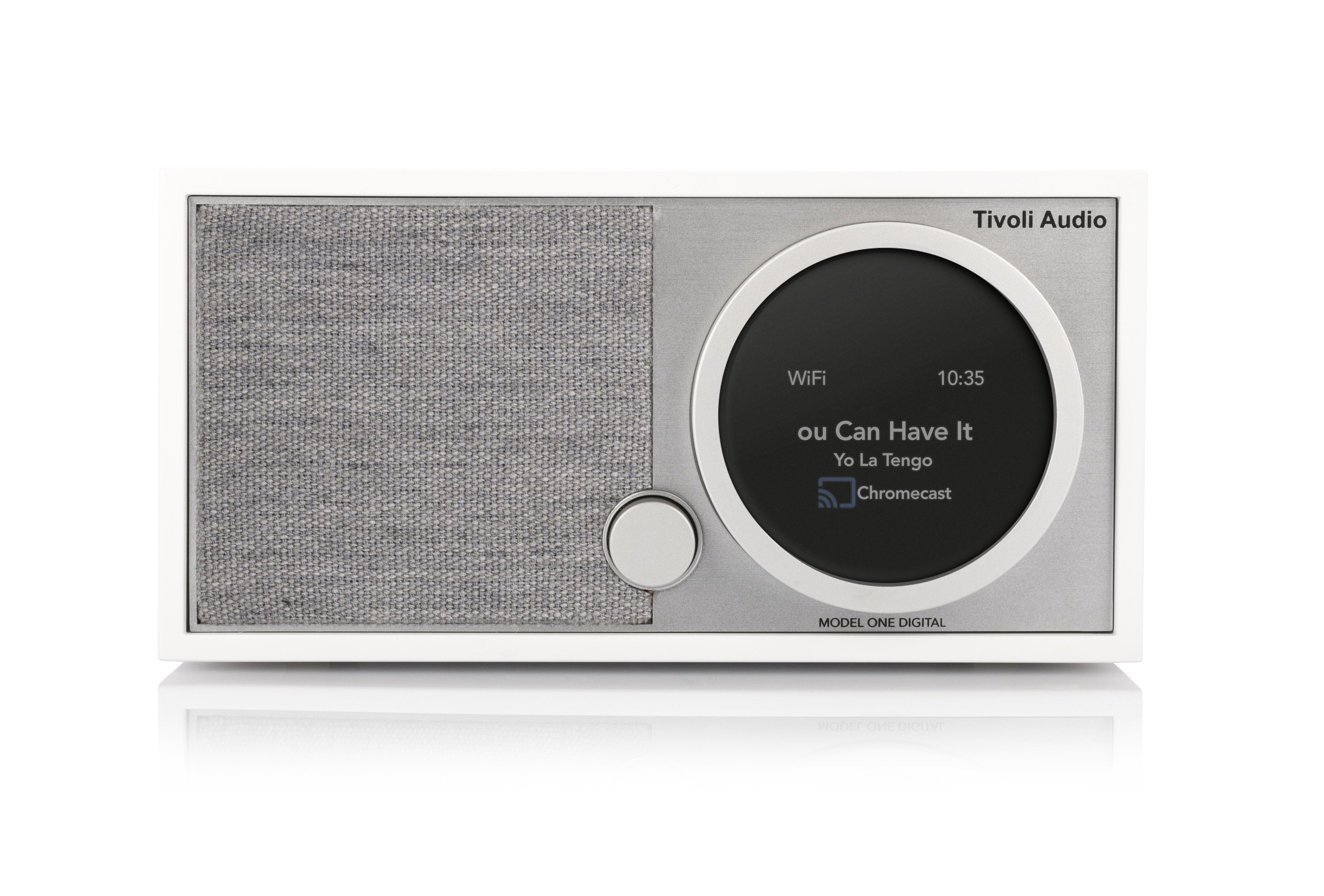 Tivoli Audio Model One Digital+ Digitalradio (DAB) (Digitalradio (DAB), FM, Bluetooth-Lautsprecher, Echtholz-Gehäuse) Weiss/Grau