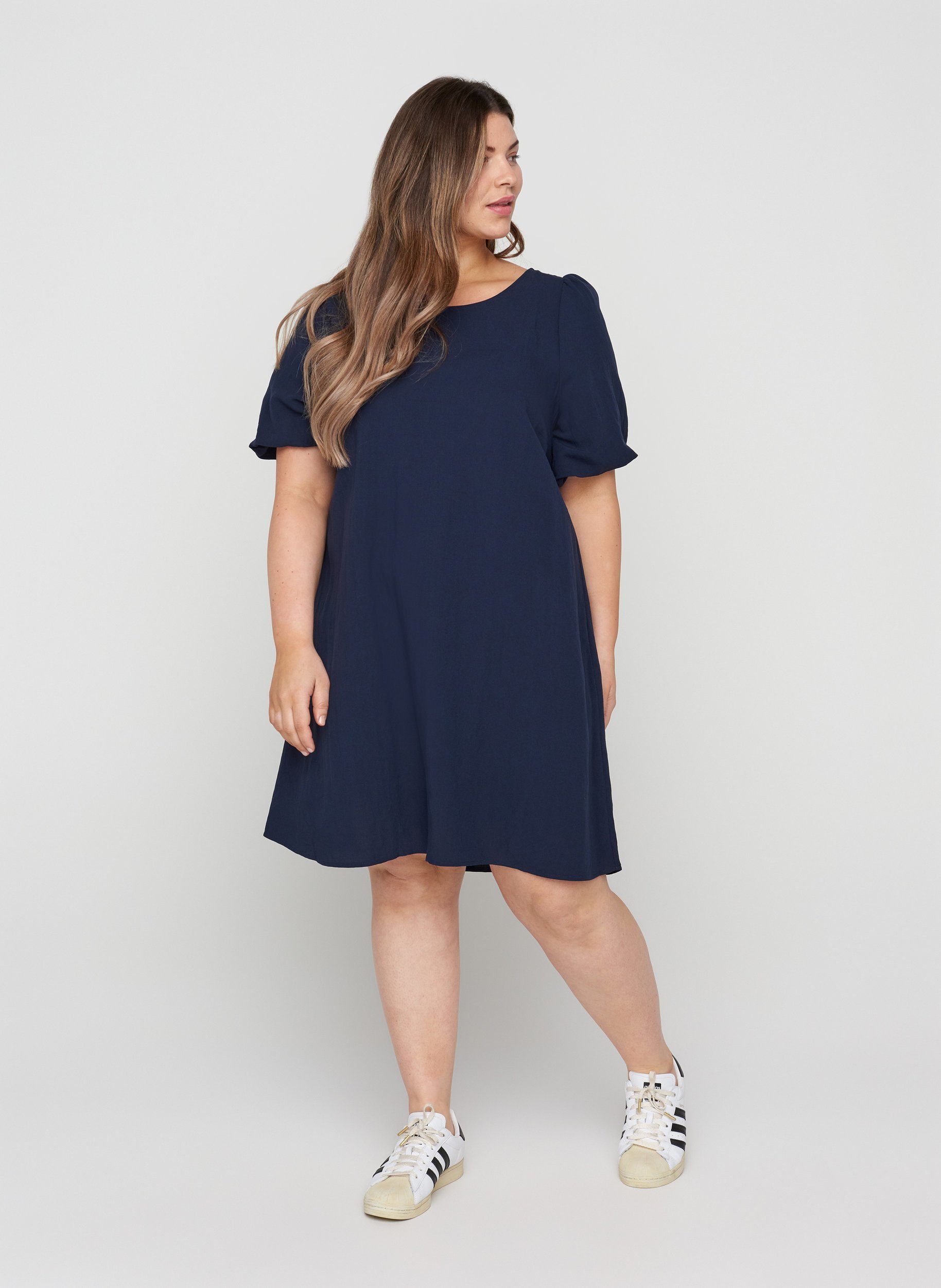 Zizzi A-Linien-Kleid Große Größen Damen Kurzarm Kleid aus Viskose mit A- Linie online kaufen | OTTO