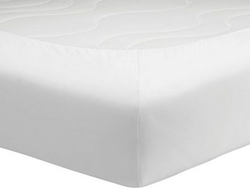 Spannbettlaken Mako-Jersey aus 100% Baumwolle, Bettlaken, Schlafgut, Mako-Jersey, Gummizug: rundum, (1 Stück), für Matratzen bis 18 cm Höhe, in 90x200, 140x200 oder 180x200 cm