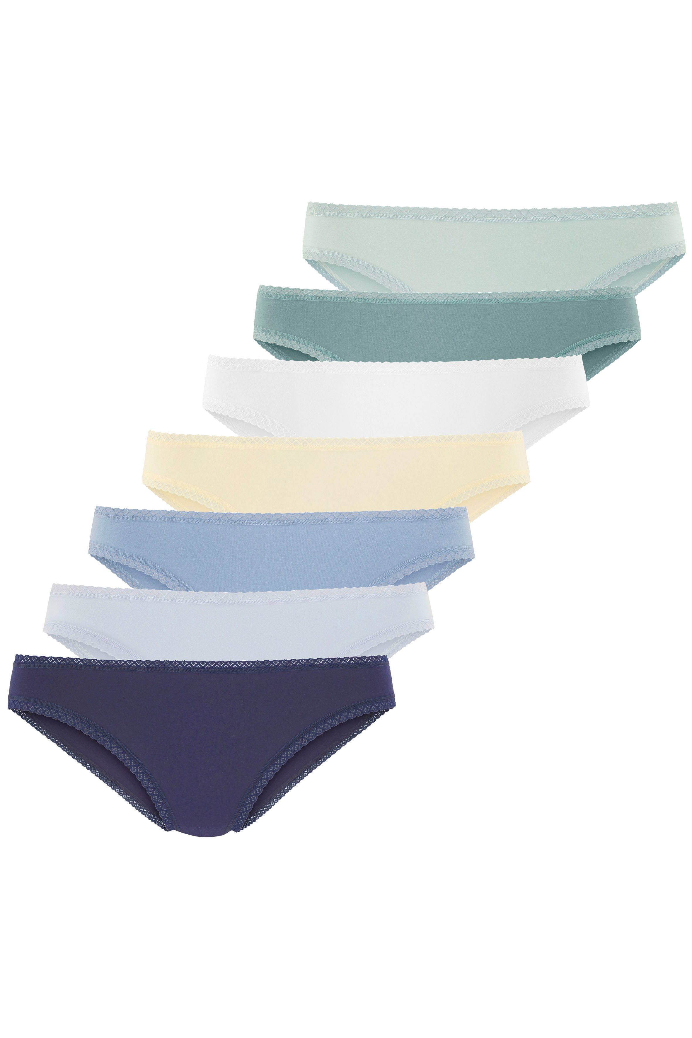 Vivance by Lascana Brasilslip (7er-Pack) mit feiner Spitzeneinfassung und aus weicher Baumwollqualität