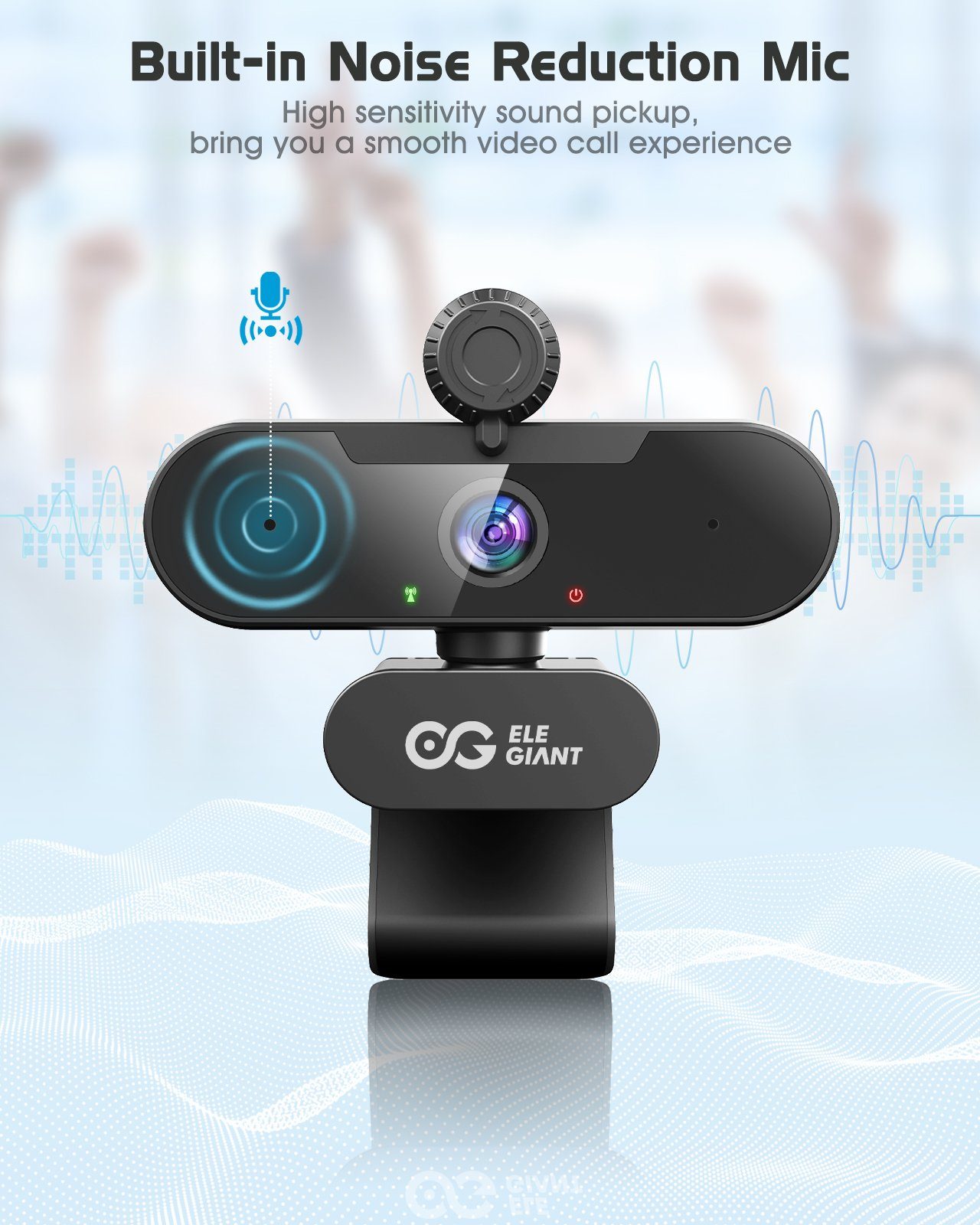 Streaming, HD-Webcam HD, scharfe Full Videotelefonate, Bilder) EGC-C02 kristallklare für besonders (Full ELEGIANT