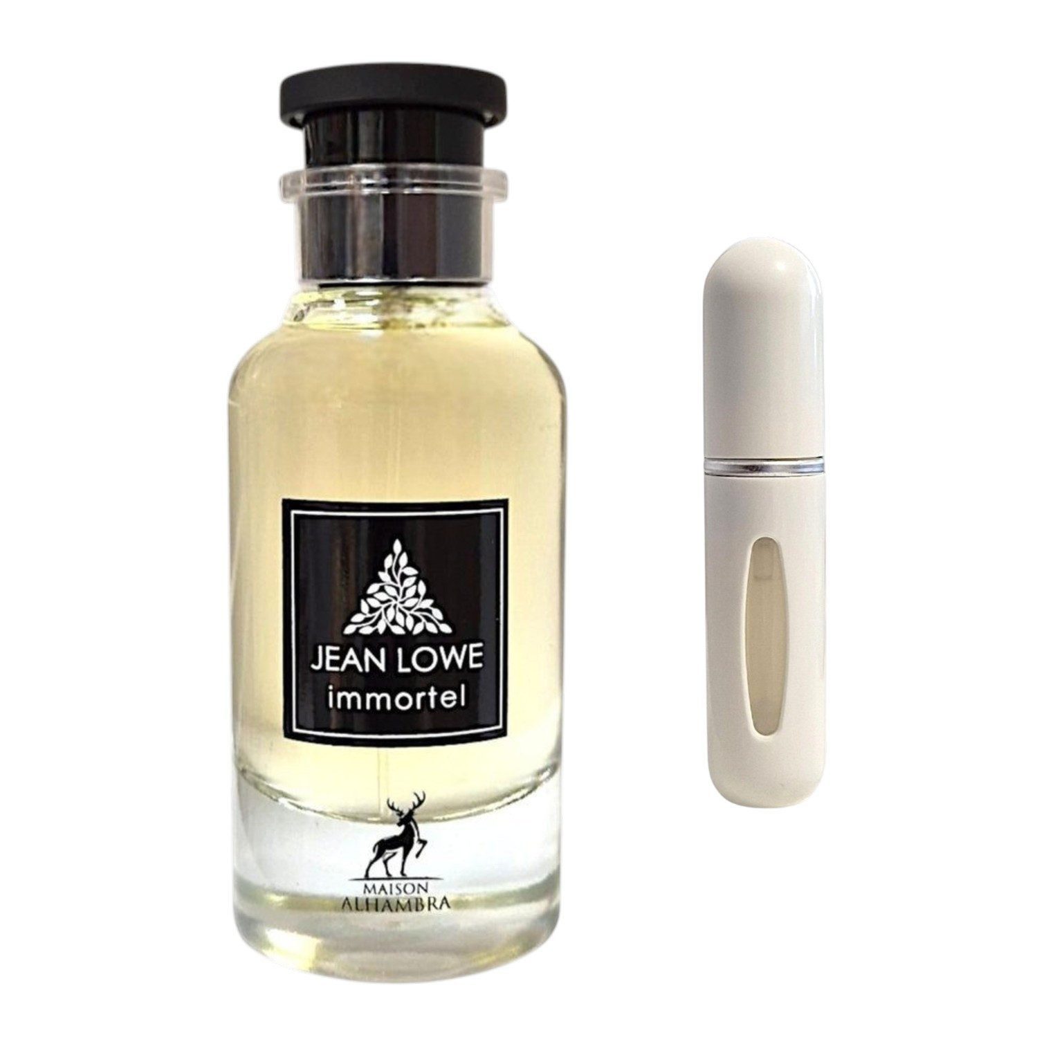 Maison Alhambra Duft-Set Jean Lowe Immortel Parfum 100ml + Parfümzerstäuber leer