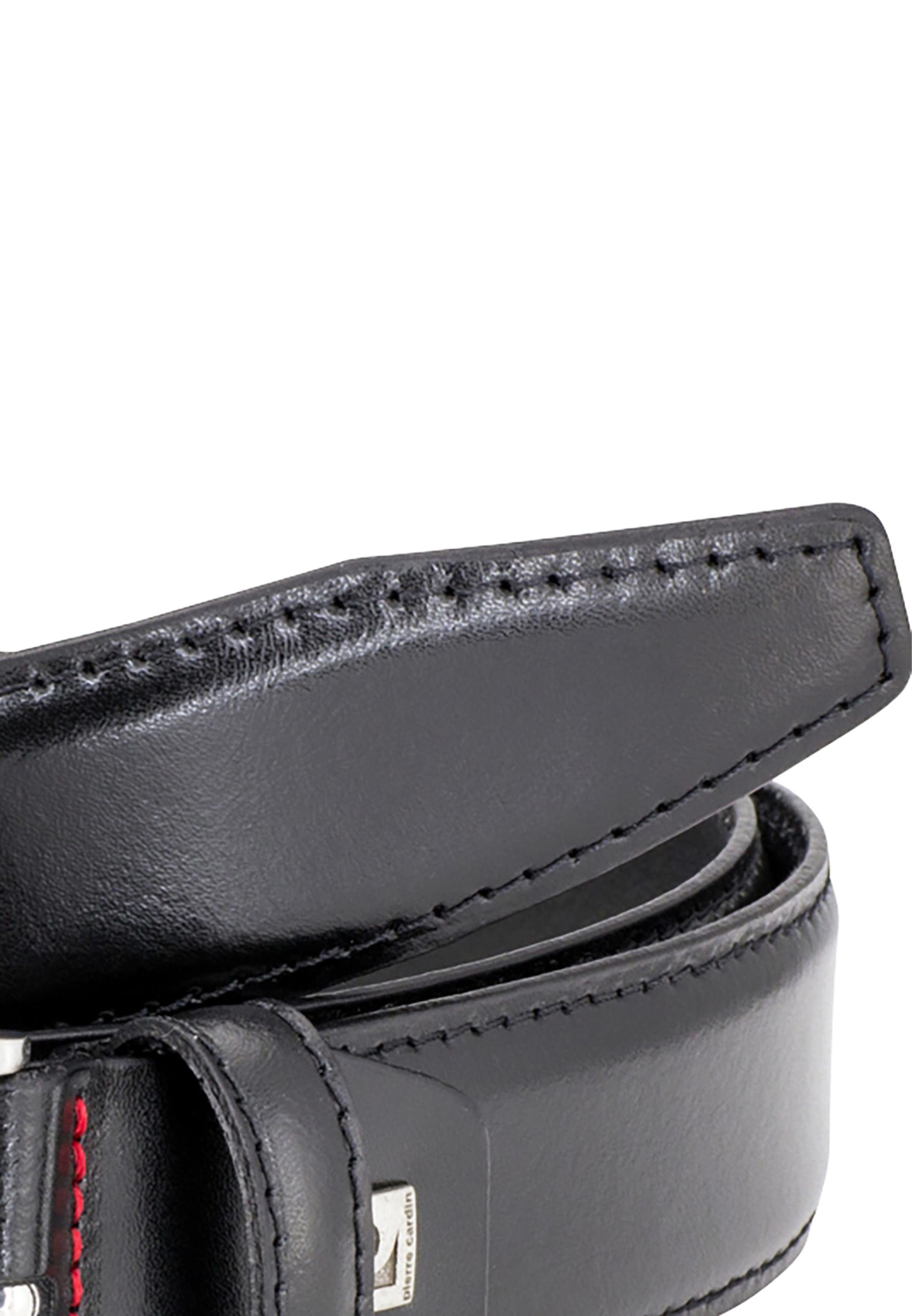 Pierre Cardin Ledergürtel Basic (1-St) Ledergürtel - Hochwertige Verarbeitung, Weiches Leder mit Ziernaht