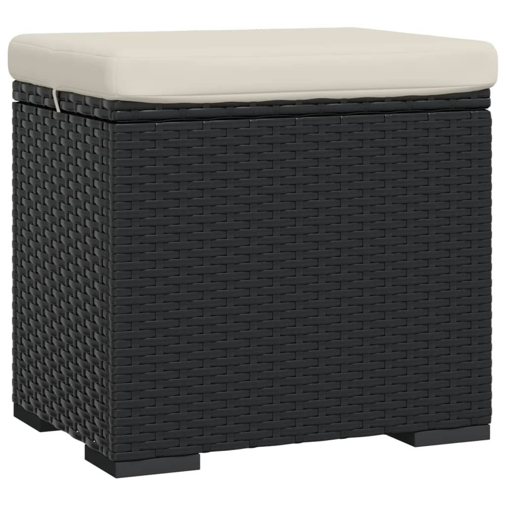 vidaXL Polsterhocker Hocker mit Kissen Schwarz günstig online kaufen