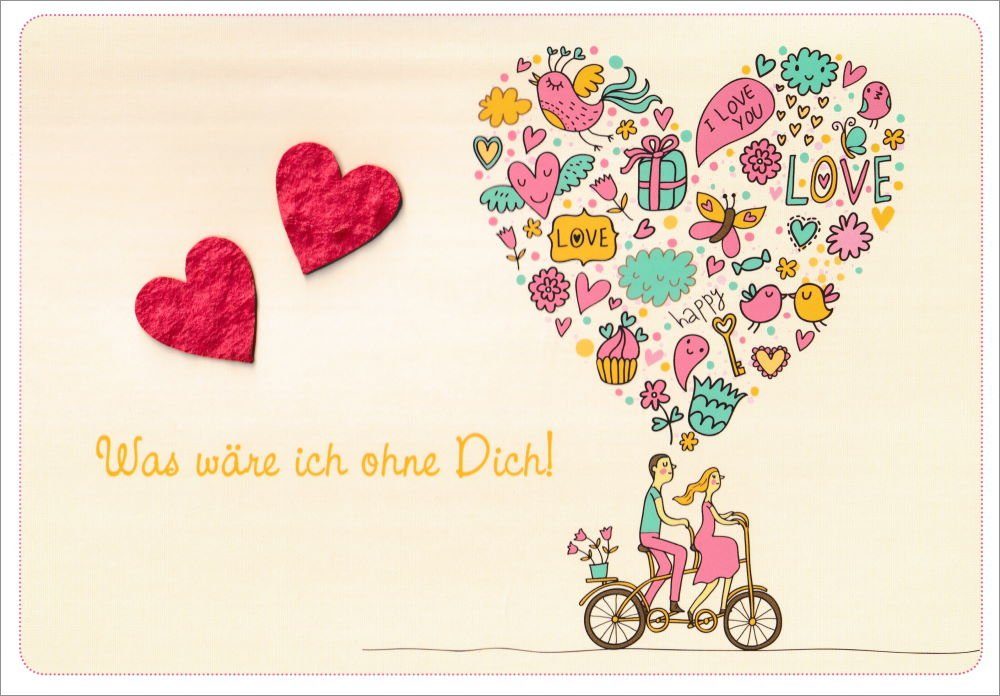 Postkarte Grußkarte mit Blumensamen "Was wäre ich ohne Dich!", Erwachsene