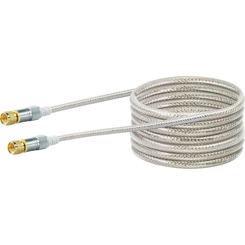 Schwaiger KVCHD30532 SAT-Kabel, SAT Anschlusskabel, 110 dB, 3m, transparent, Empfängerkabel, Koaxialkabel