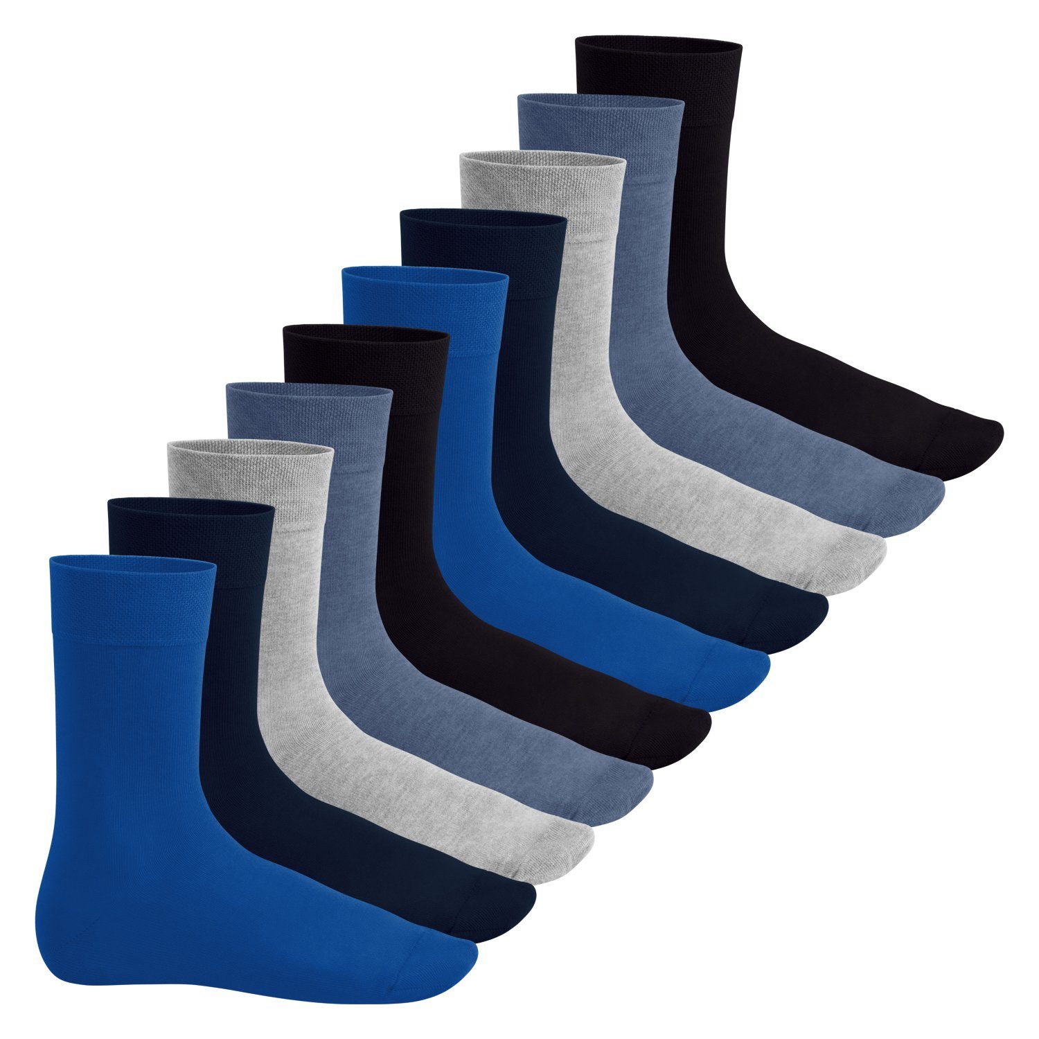 Footstar Basicsocken Everyday! Herren & Damen Socken (10 Paar) mit Baumwolle Jeanstöne | Socken