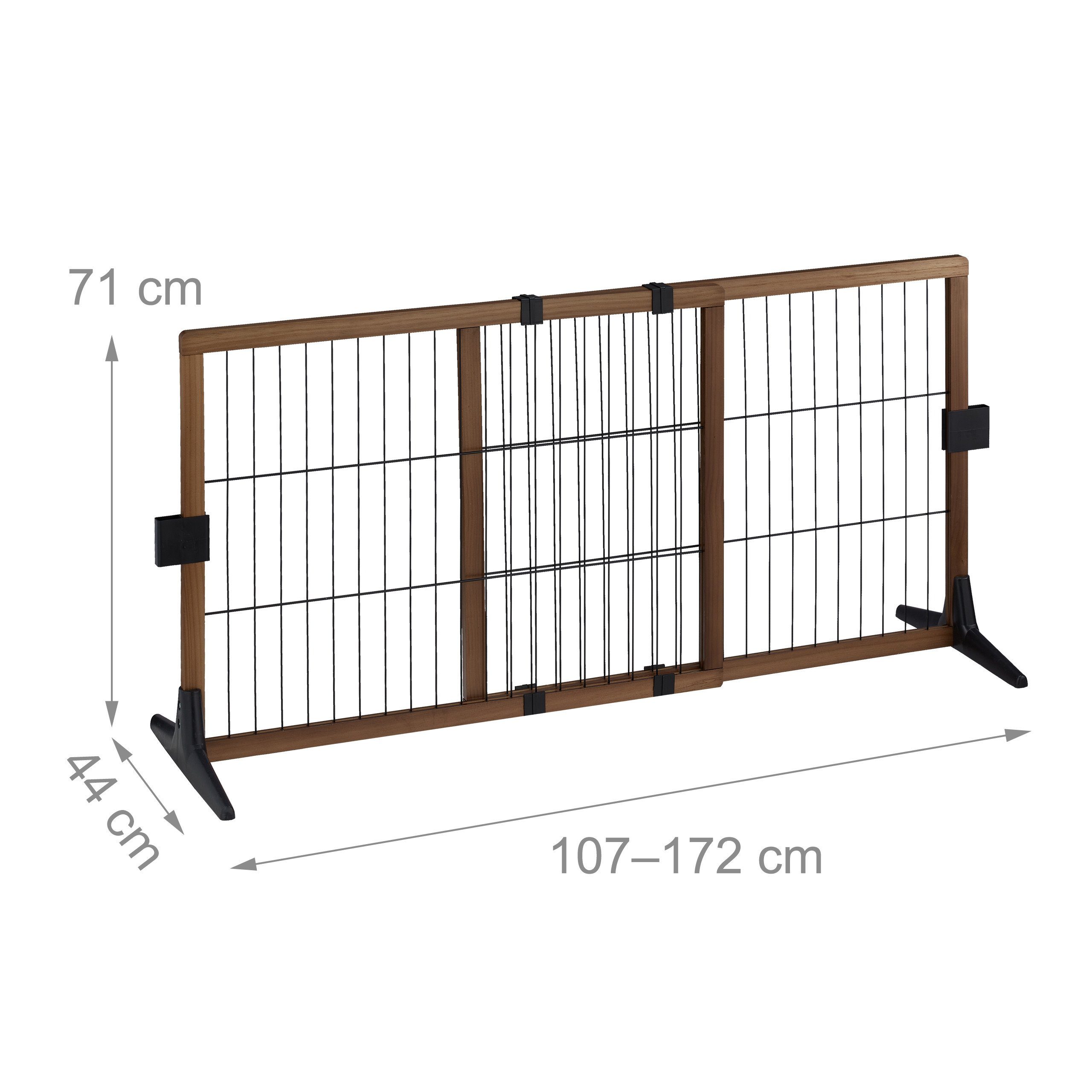relaxdays Türschutzgitter Ausziehbares Absperrgitter 71 cm hoch (1 St) – Bild 4 von 5