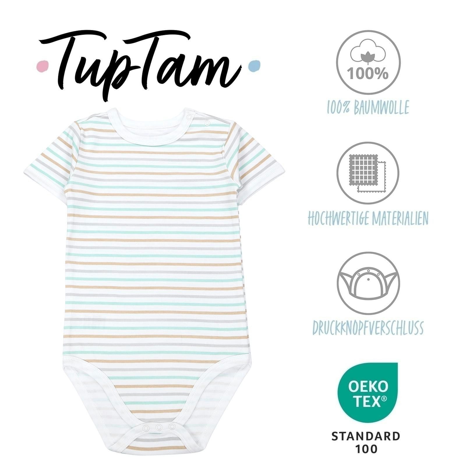 TupTam Kurzarmbody TupTam Kinder Unisex Kurzarm Body Baumwolle 3er Set – Bild 2 von 5