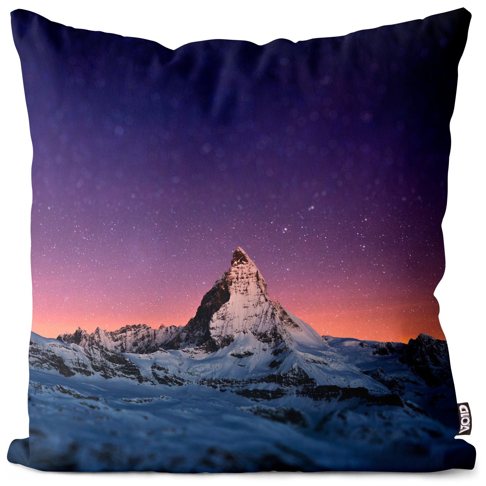 Kissenbezug, VOID (1 Stück), Sofa-Kissen Matterhorn Schweiz Berge Alpen Landschaft Gipfel Schnee Winter Reisen Urlaub Bergsteigen Klettern Trekking Wald