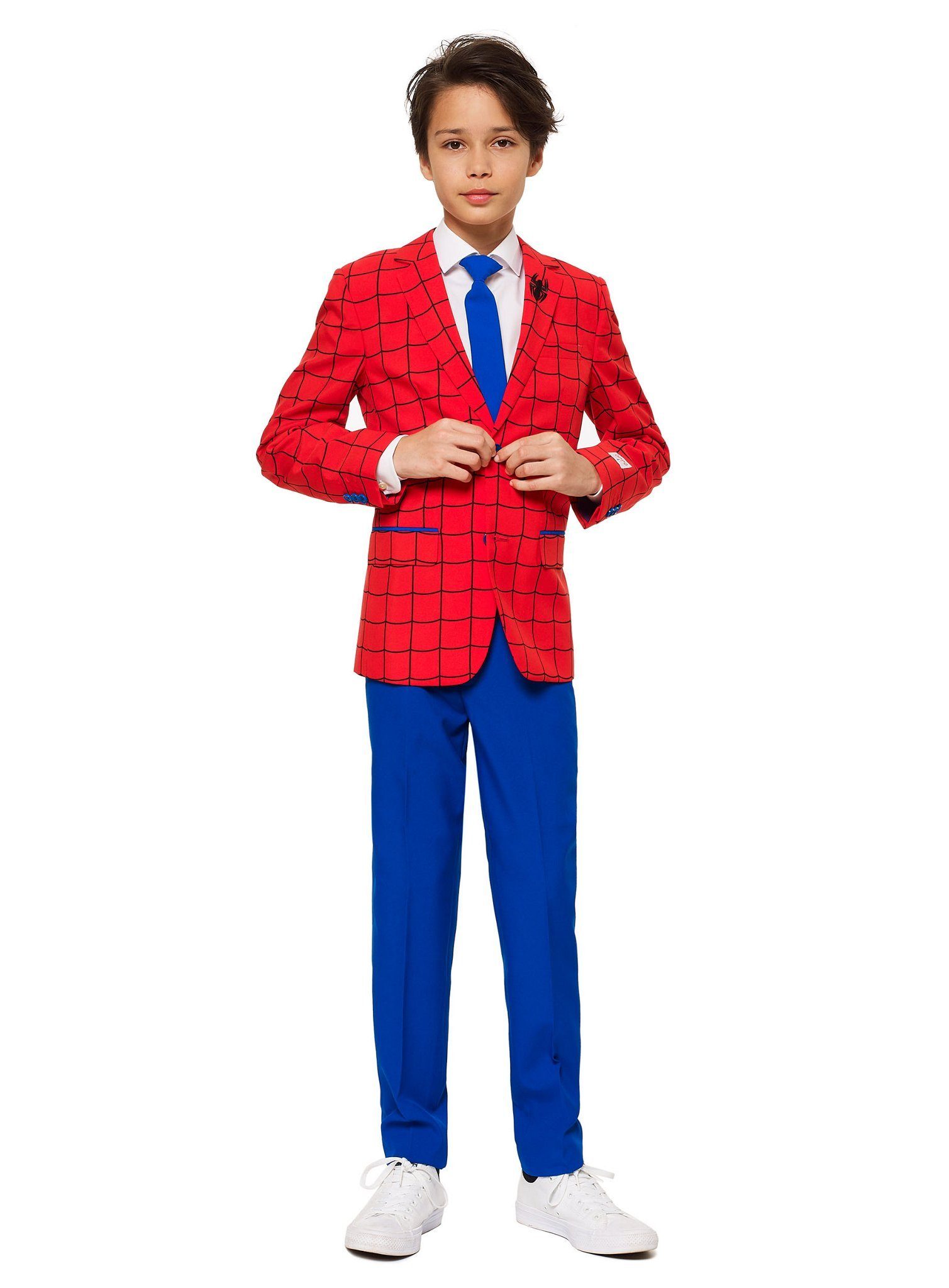 Opposuits Partyanzug Teen Spider-Man Kostüm Anzug - Karneval Halloween, Ausgefallener Jungenanzug für Teens mit Stil