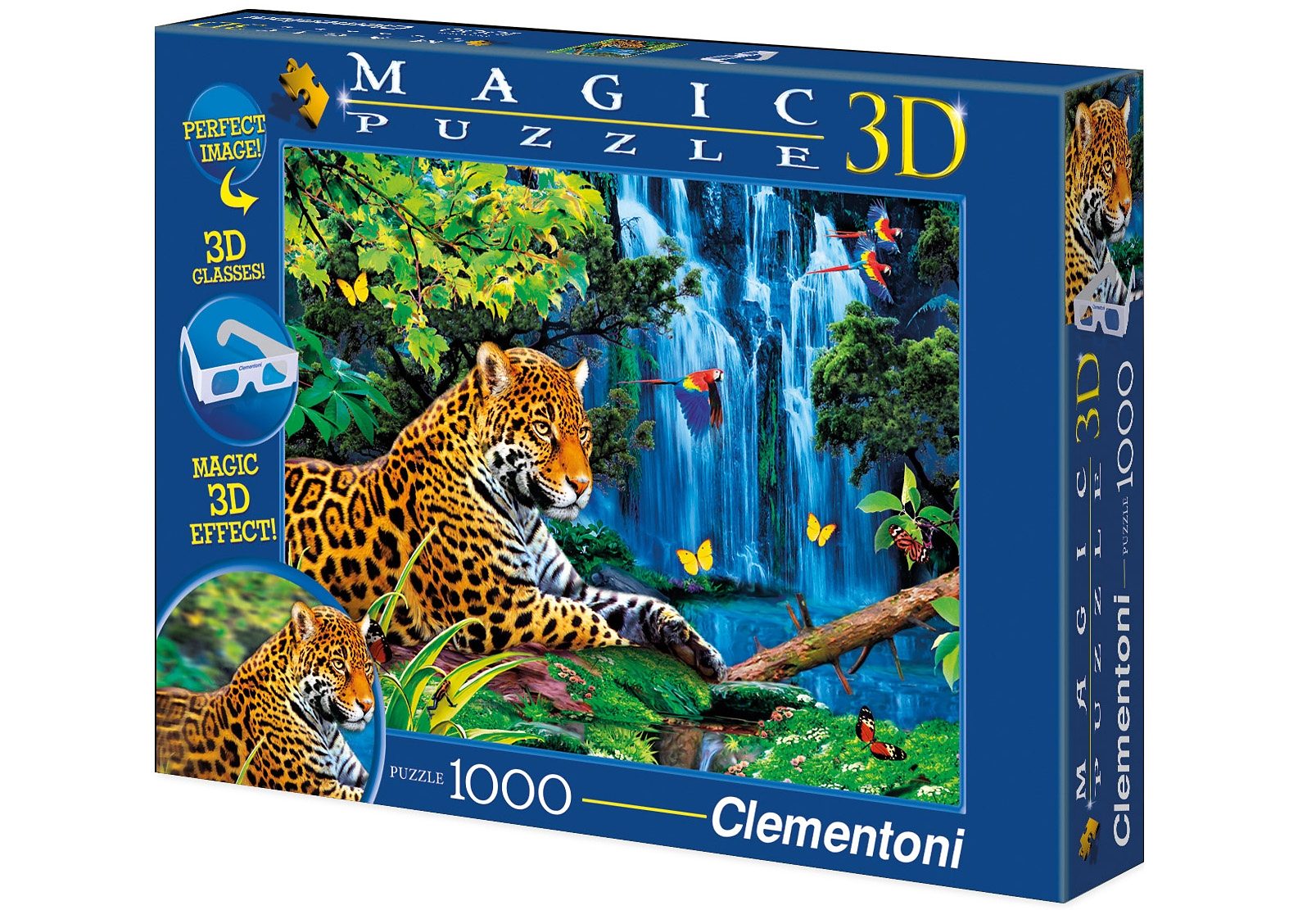 Clementoni Puzzle 1000 Teile, »Magic Puzzle 3D Jaguar im Dschungel
