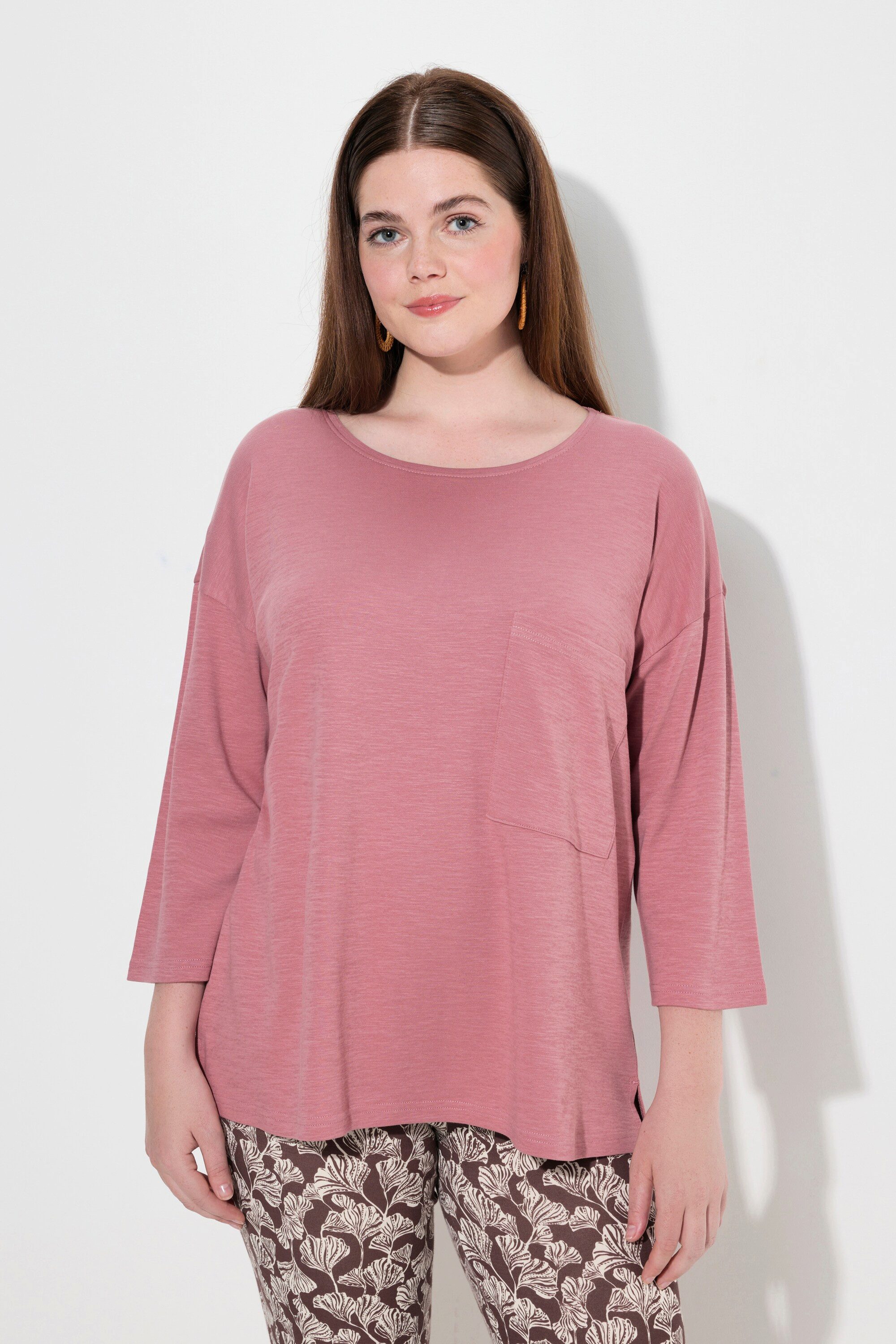 Ulla Popken T-Shirt Shirt Oversized Rundhals günstig online kaufen