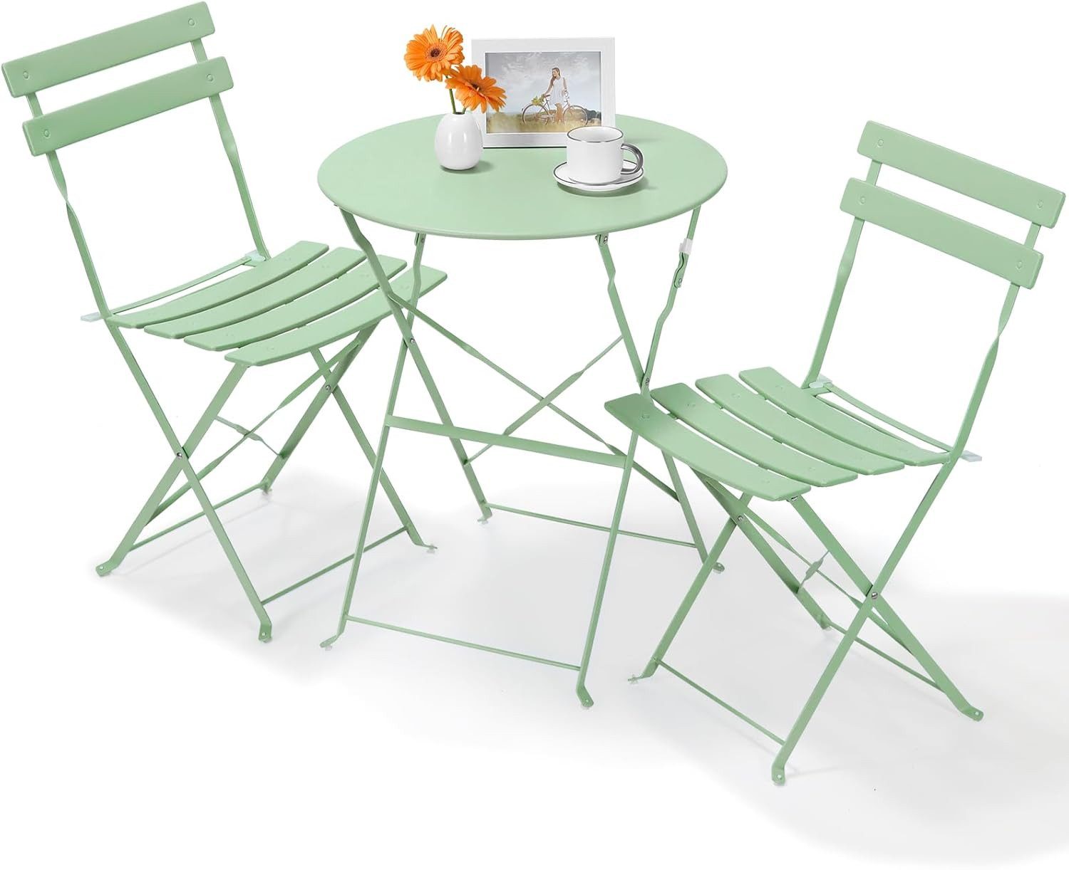 TLGREEN Balkonset Gartenmöbel Bistro Set Metall, günstig online kaufen