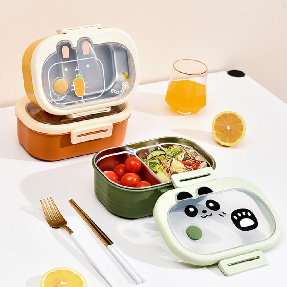 Blusmart Lunchbox Bento-Box Mit Auslaufsicherer Mehreren orange Schlitzen