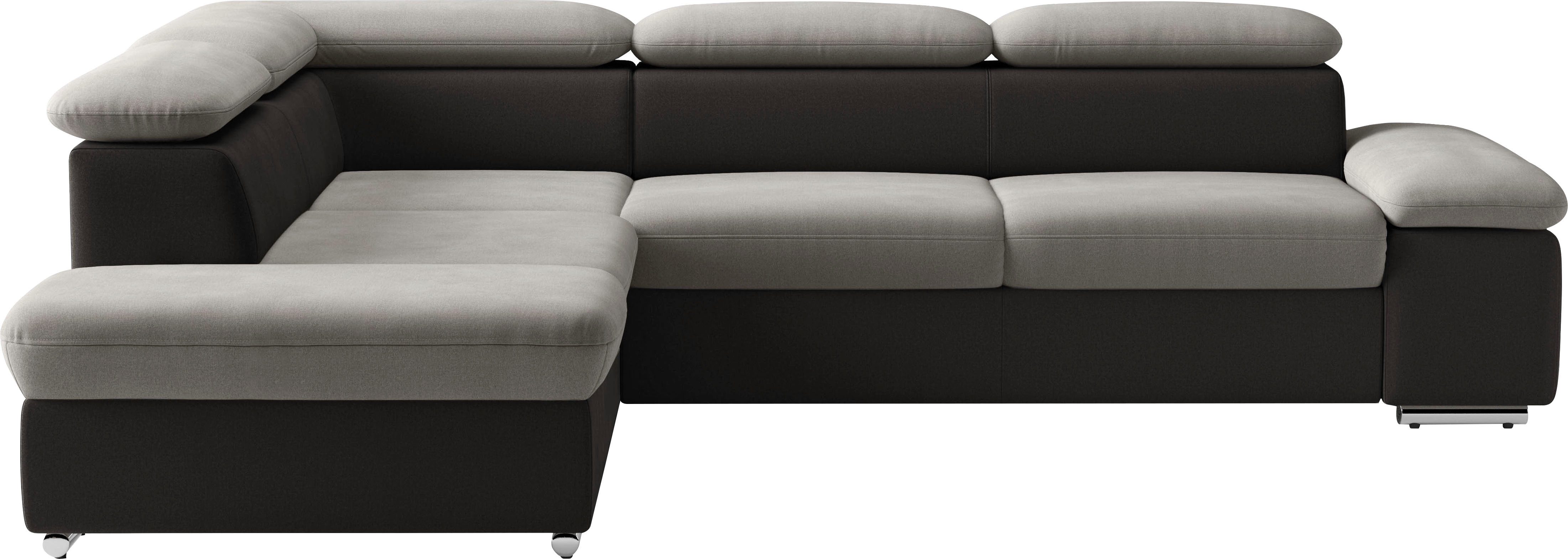 sit&more Ecksofa Valantine L-Form, B: 272 cm, Armteilverstellung, Kopfteilverstellung, optional Schlaffunktion, Komfortsofa, modern