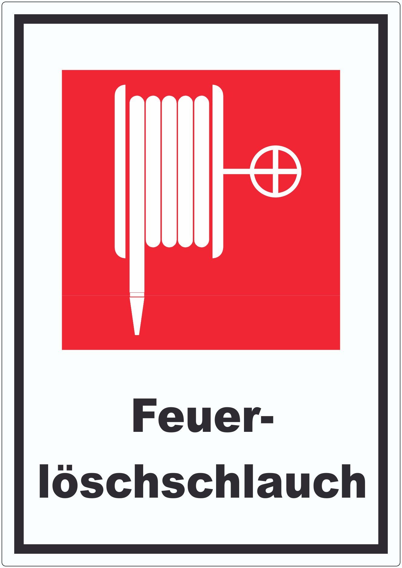 HB-Druck Aufkleber Feuerlöschschlauch Aufkleber, wetterfest, UV-beständig, kratzfest