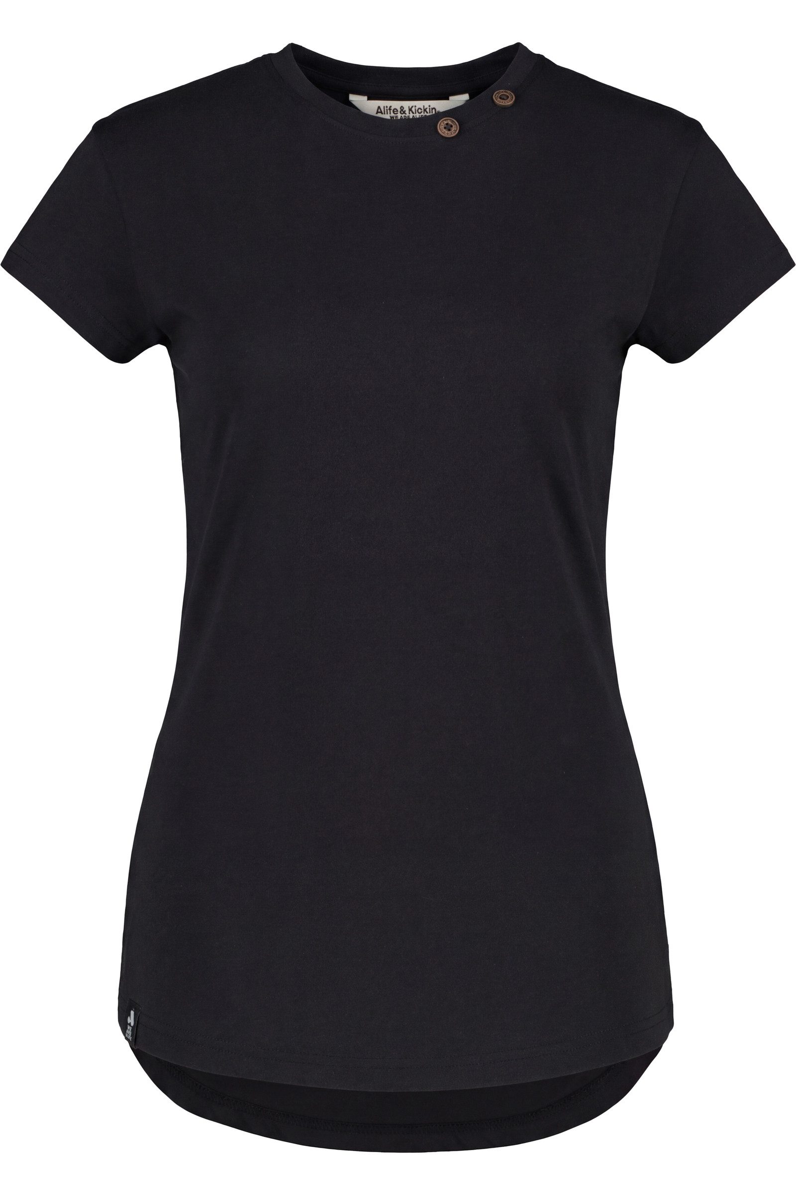 Alife & Kickin Rundhalsshirt leichtes T-Shirt aus Materialmix mit Rundhals und Modal