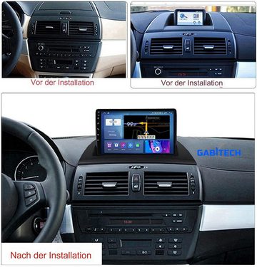 GABITECH 9 Zoll Android 13 für BMW X3 E83 2004-2012 Bluetooth AM/FM Autoradio