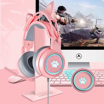 JYPS Over-Ear-Design Gaming-Headset (Flexibel und hochsensibel für optimale Position. Minimiert Umgebungsgeräusche, entscheidend für Gaming-Präzision., 360° verstellbarem Noise Cancelling-Mikrofon, 3,5-mm-Klinkenanschluss)