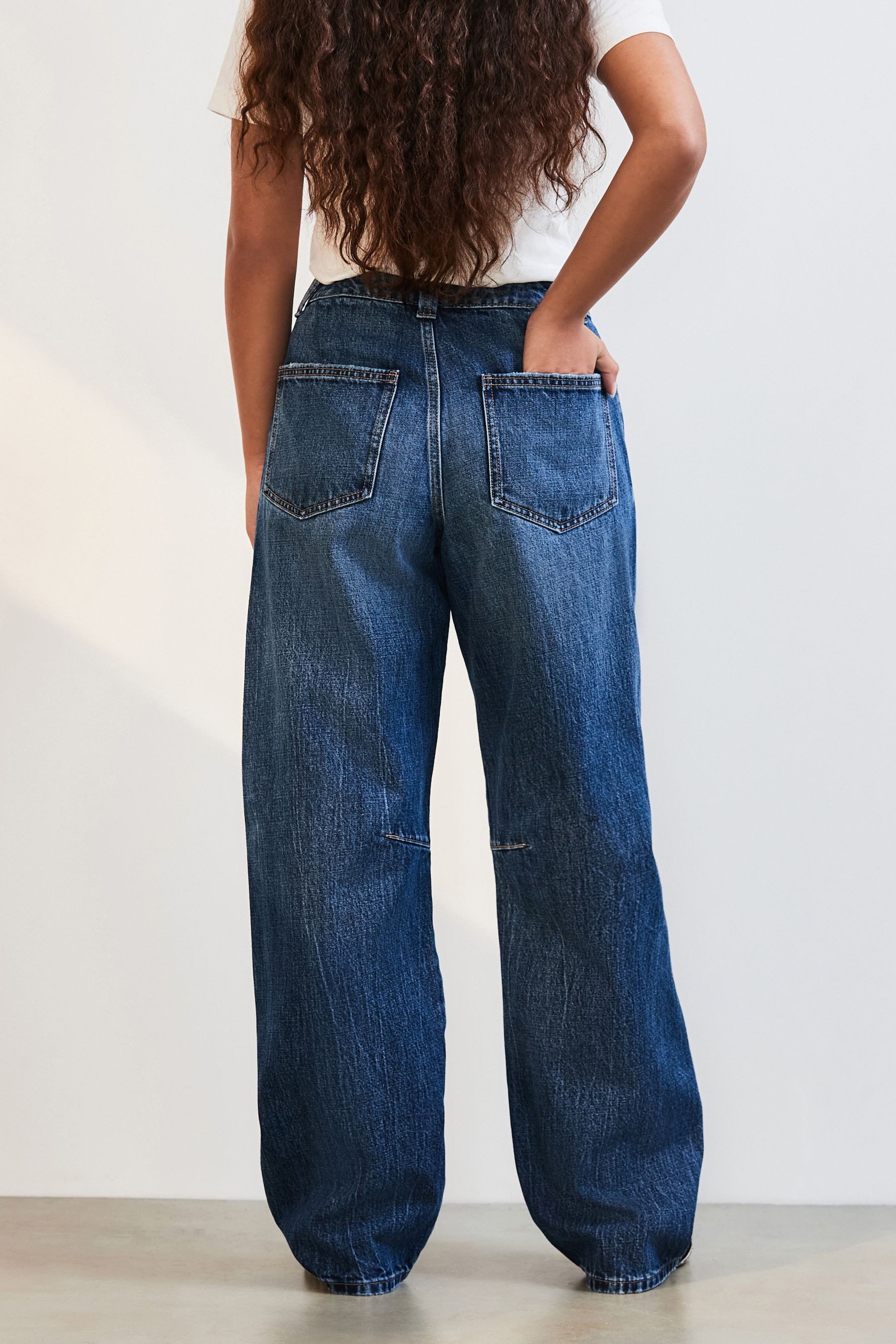 Next Weite Jeans Barrel-Jeans Knieabnäher 100 % günstig online kaufen