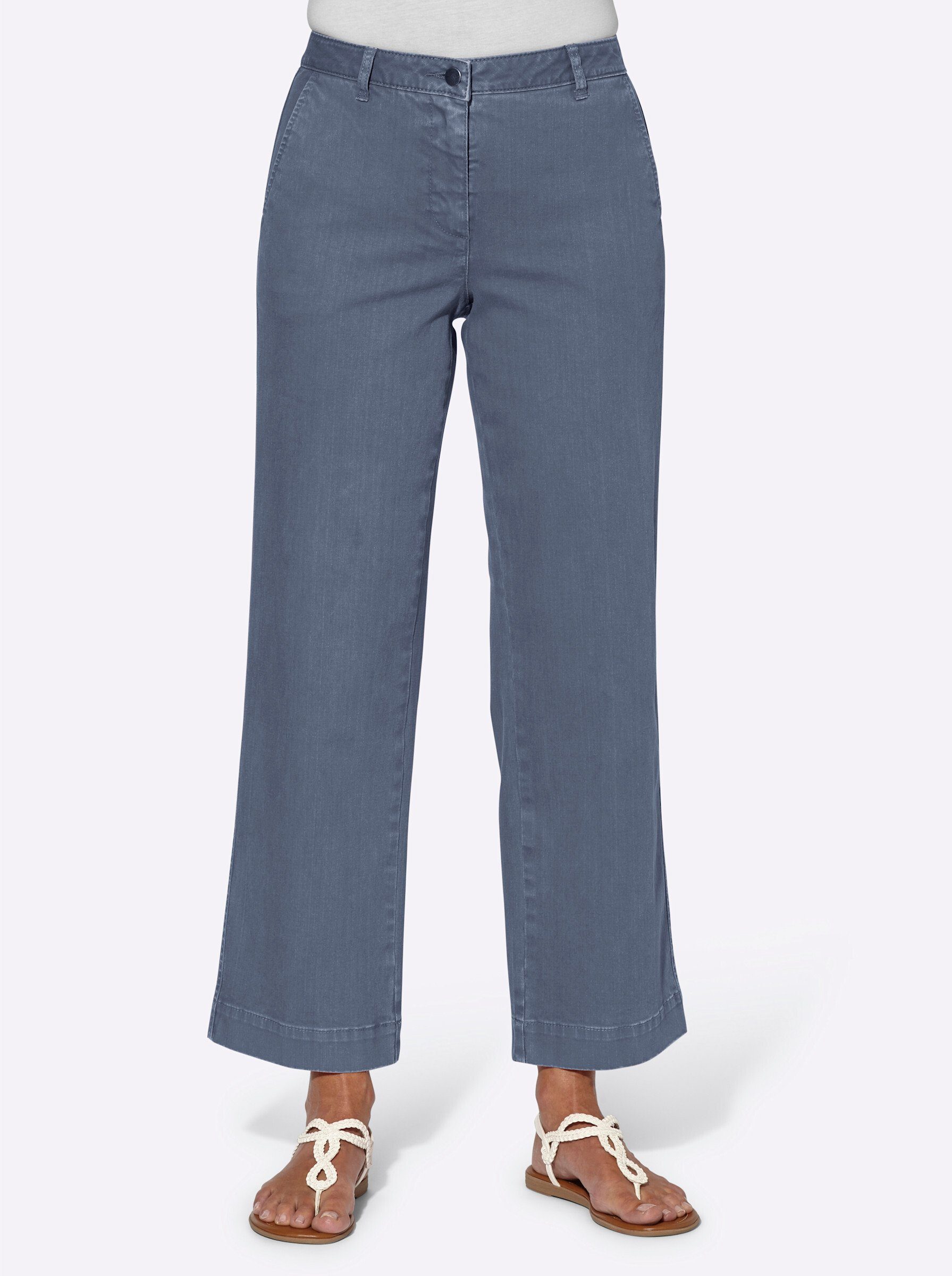 Witt Bequeme Jeans Jeans-Culotte komfortabel aus weichem Twill, knöchellang günstig online kaufen