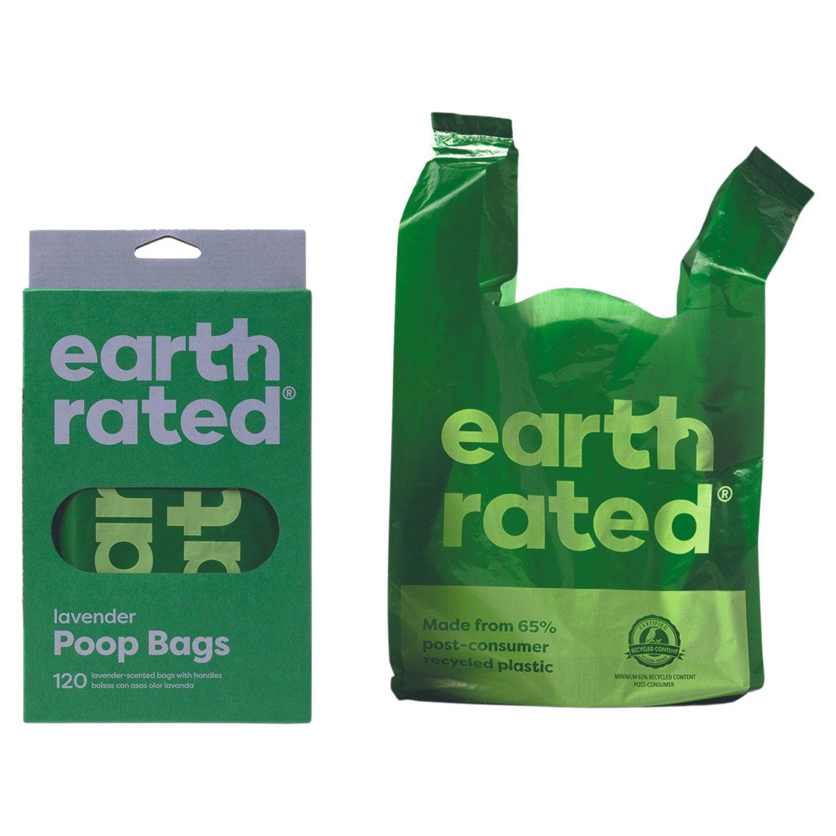 Earth Rated Hundekotbeutel Kotbeutel mit Griff Lavendel - 120 Stück